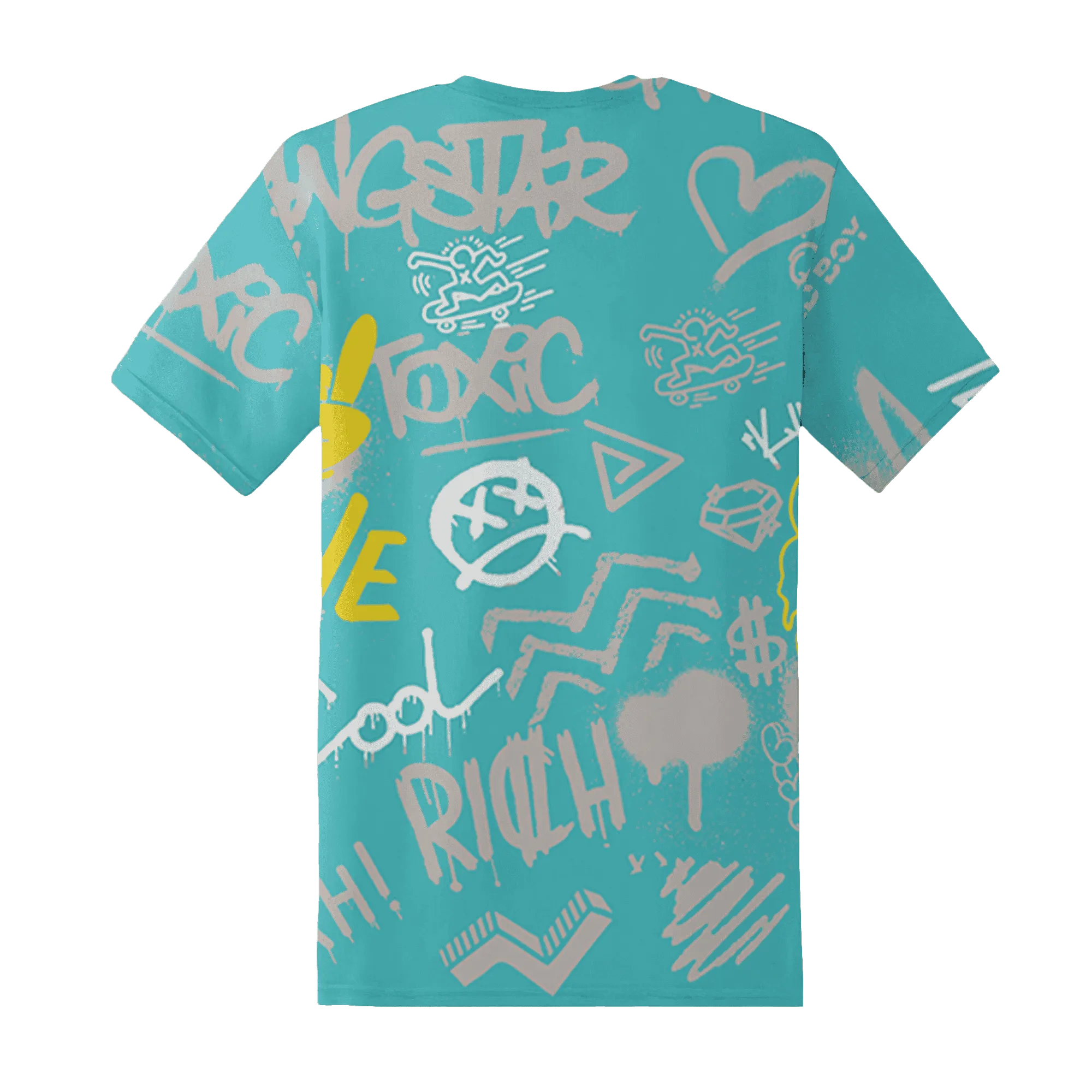 NBL-Cyan-Burst-9060-T-Shirt-Match-Graffiti-King-3D-Doodle-Style