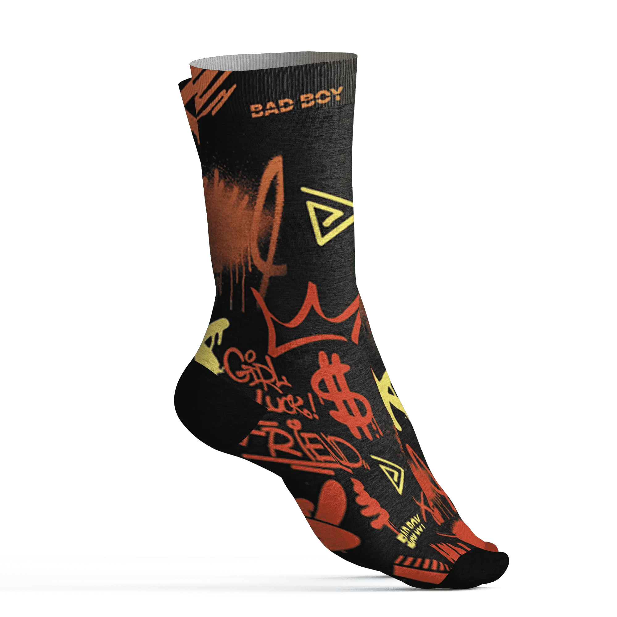 VaporMax-Crimson-Total-Orange-Plus-Socks-Match-Graffiti-King-3D-Doodle-Style