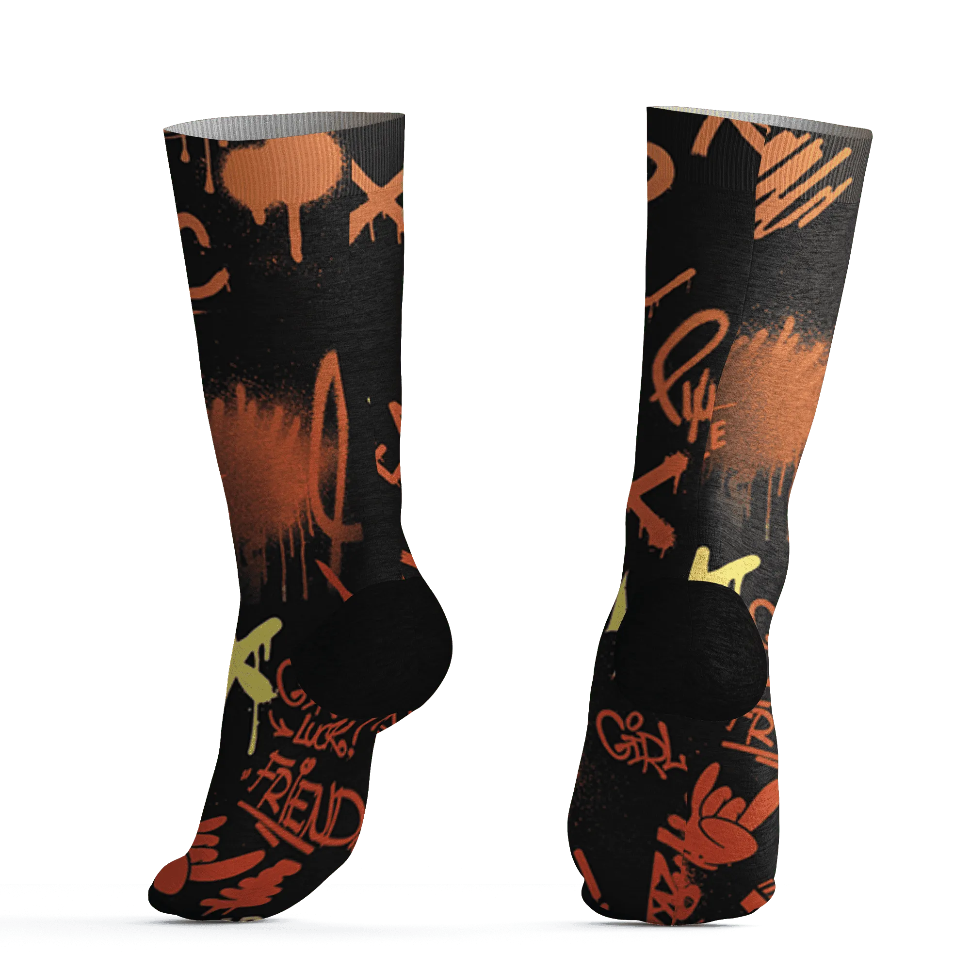 VaporMax-Crimson-Total-Orange-Plus-Socks-Match-Graffiti-King-3D-Doodle-Style