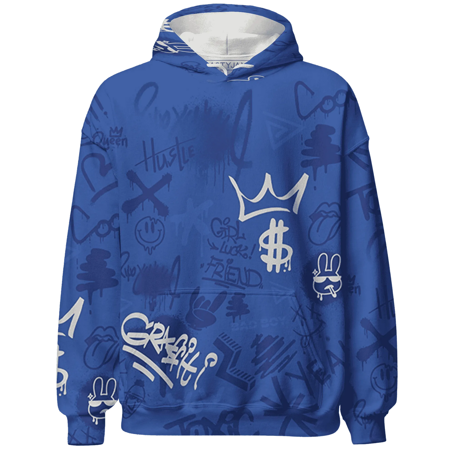 VaporMax-Game-Royal-Blue-Hoodie-Match-Graffiti-King-3D-Doodle-Style