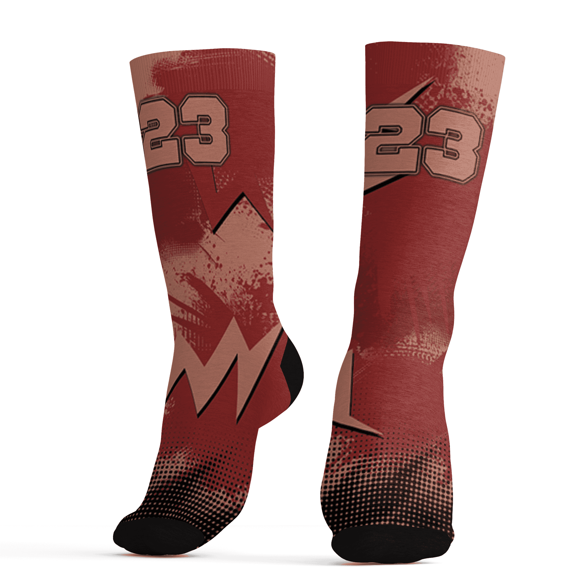 Dune Red 13s Socks Match Graffiti Wallpapers 23 3D All-Over Print - NastyJamz