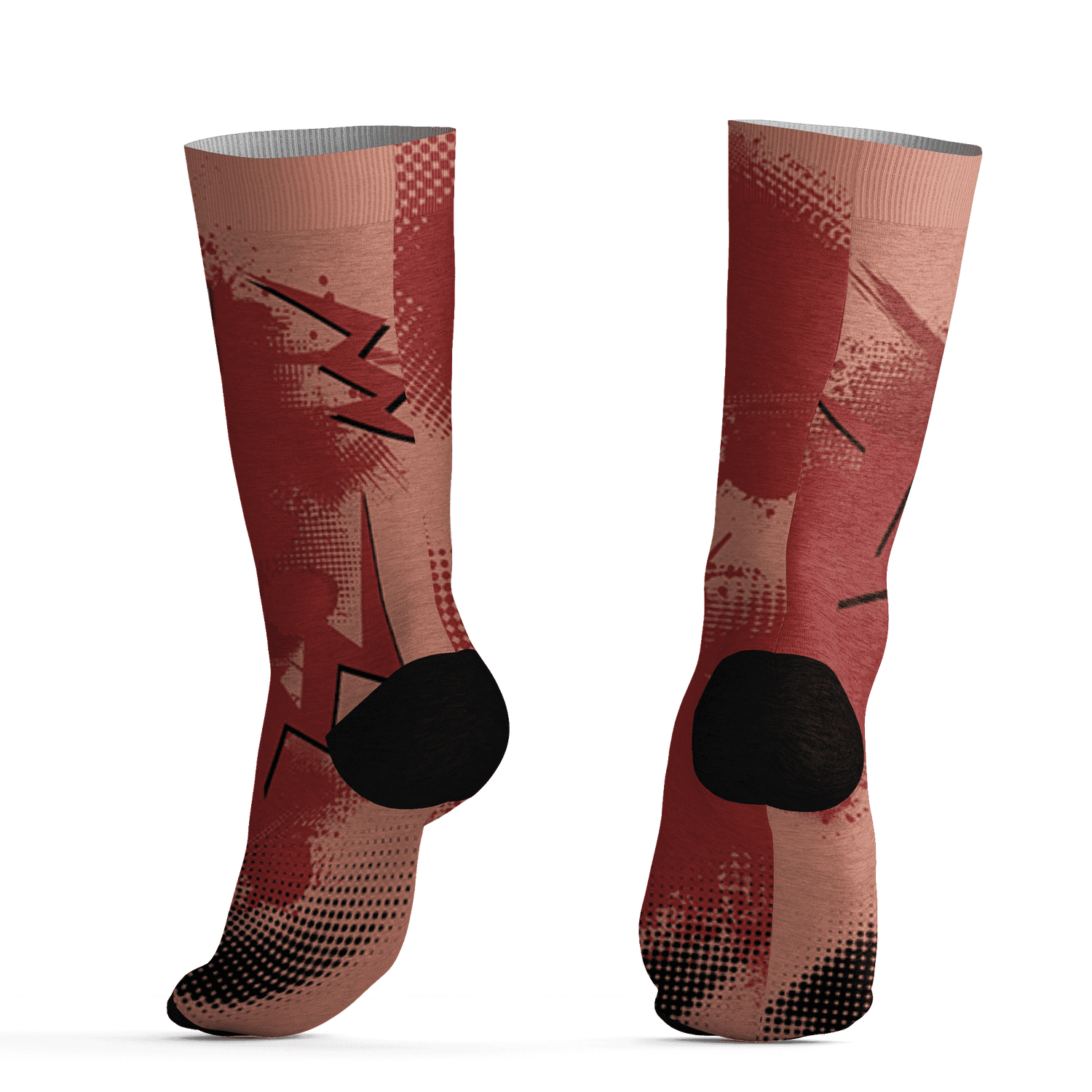 Dune Red 13s Socks Match Graffiti Wallpapers 23 3D All-Over Print - NastyJamz