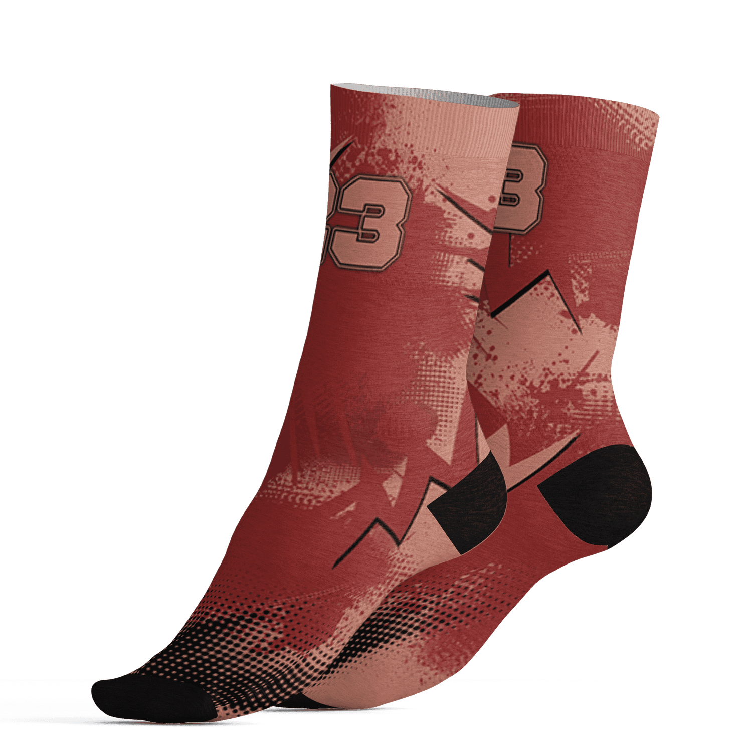 Dune Red 13s Socks Match Graffiti Wallpapers 23 3D All-Over Print - NastyJamz