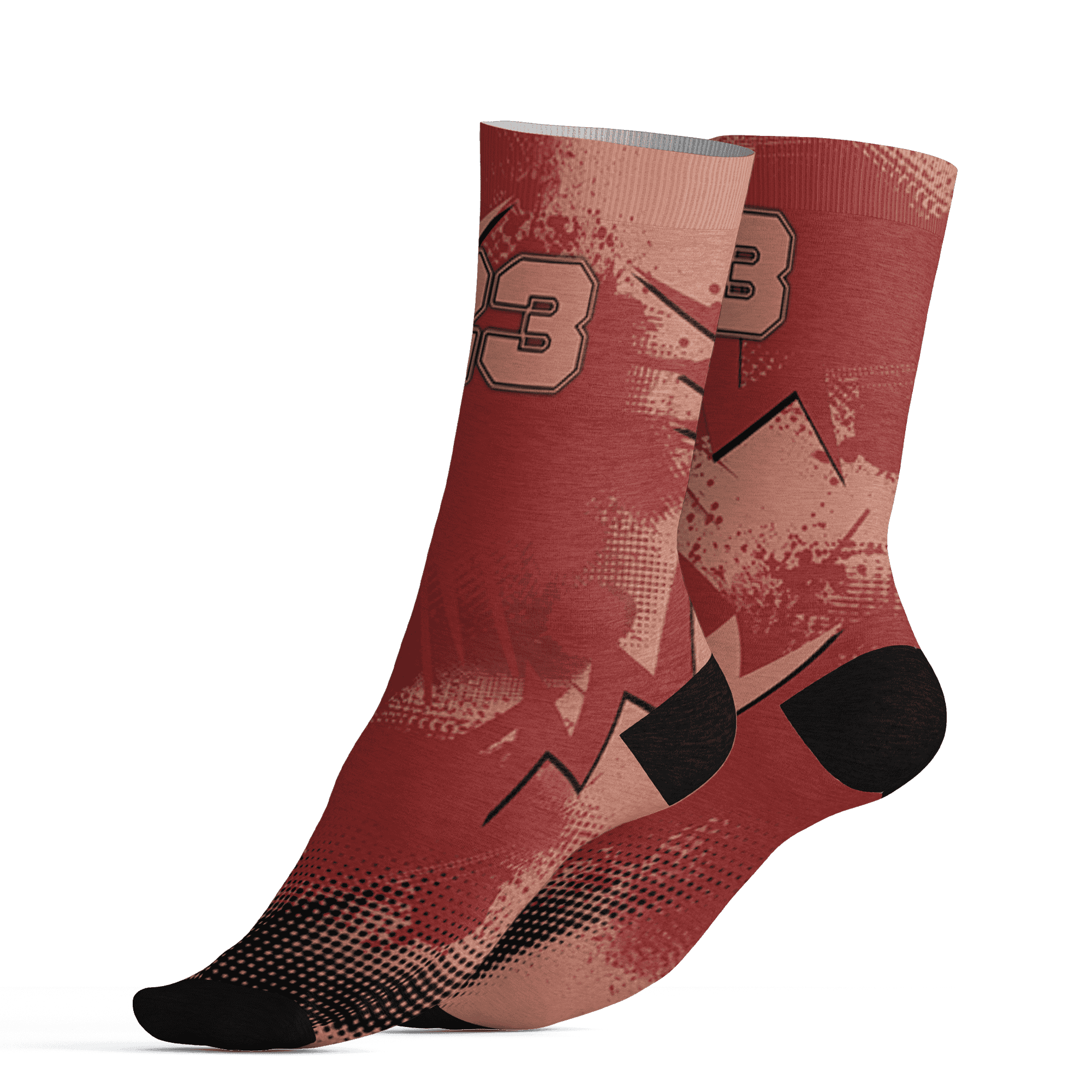 Dune Red 13s Socks Match Graffiti Wallpapers 23 3D All-Over Print - NastyJamz