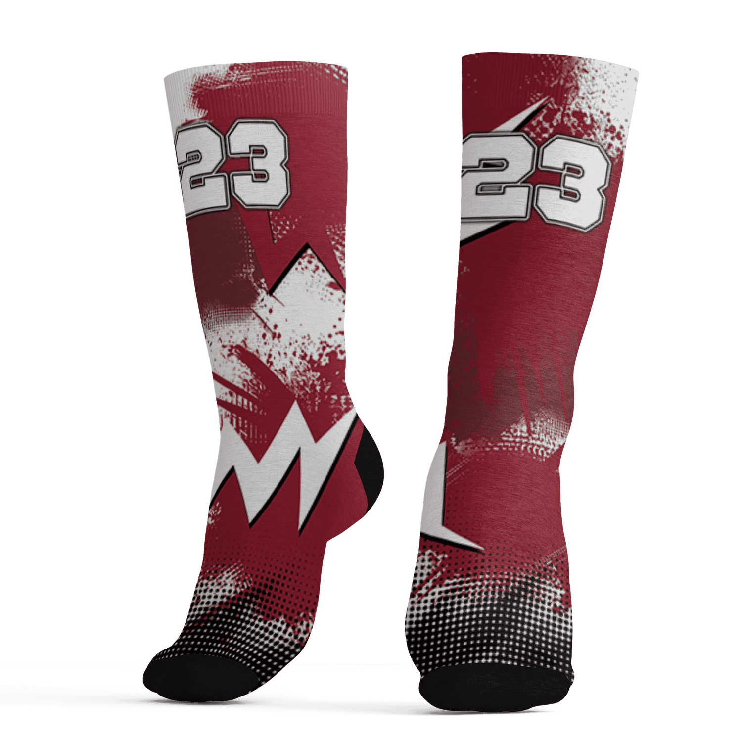 High 85 Metallic Burgundy 1s Socks Match Graffiti Wallpapers 23 3D All-Over Print - NastyJamz