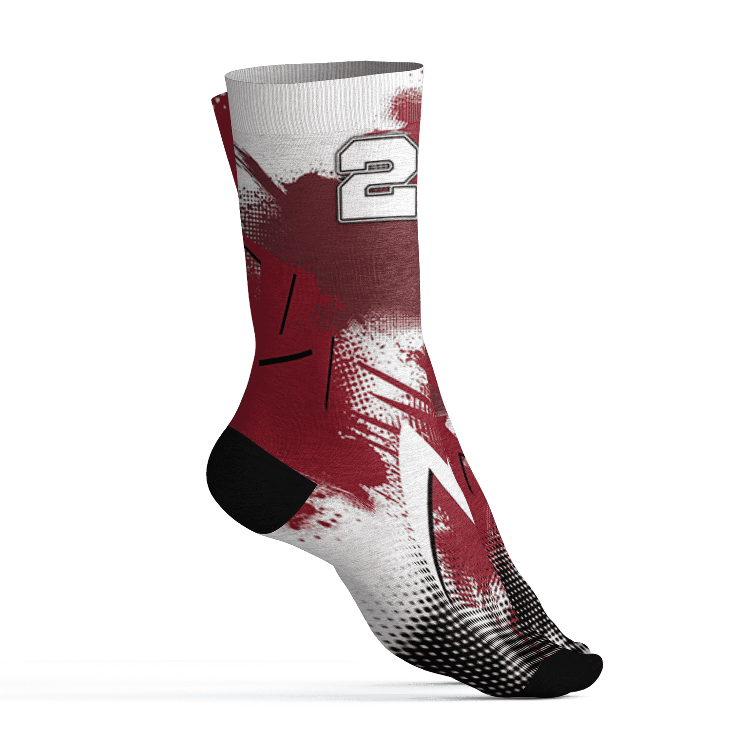 High 85 Metallic Burgundy 1s Socks Match Graffiti Wallpapers 23 3D All-Over Print - NastyJamz
