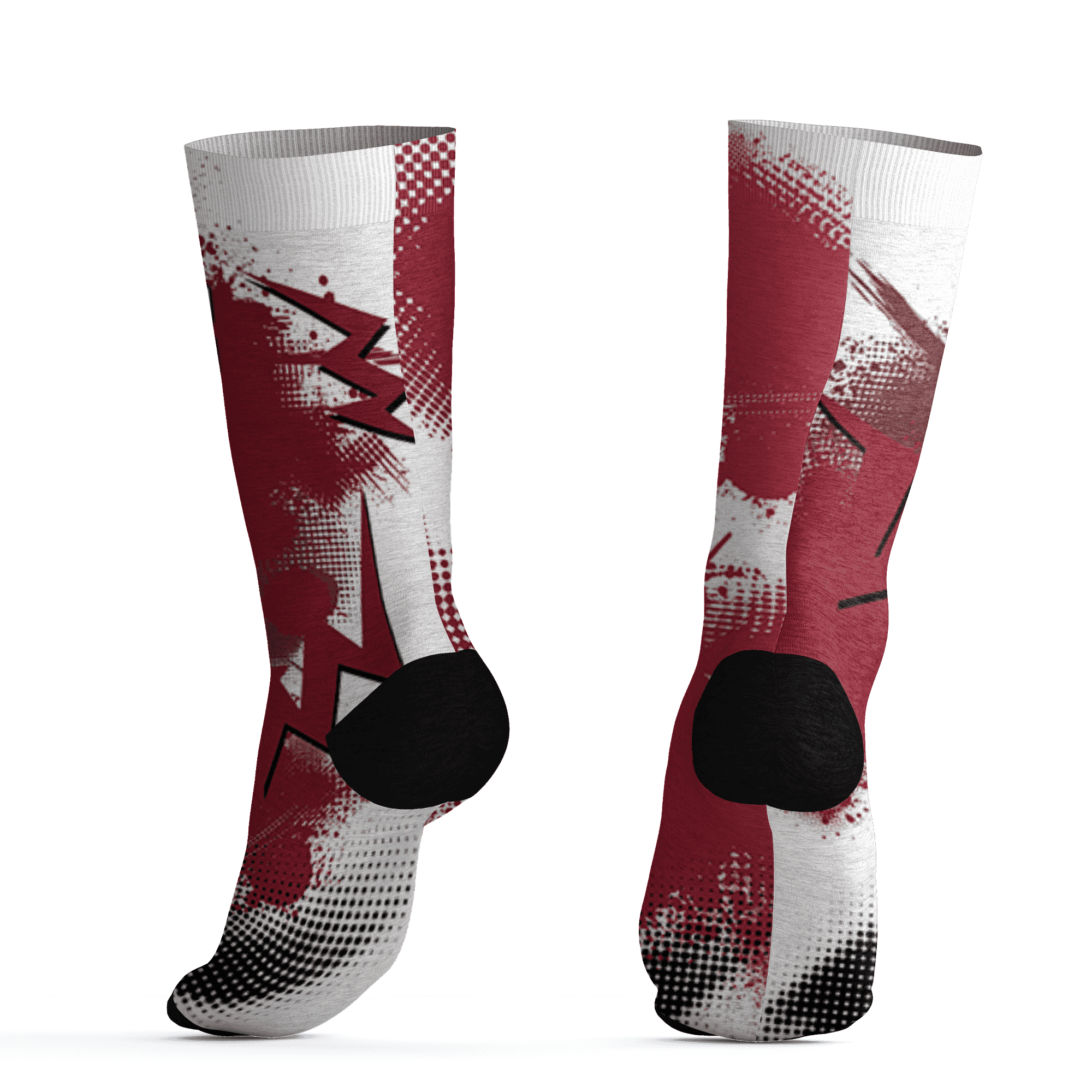 High 85 Metallic Burgundy 1s Socks Match Graffiti Wallpapers 23 3D All-Over Print - NastyJamz
