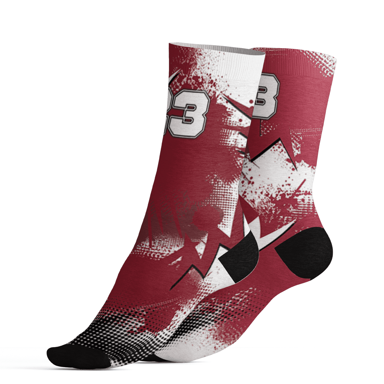 High 85 Metallic Burgundy 1s Socks Match Graffiti Wallpapers 23 3D All-Over Print - NastyJamz