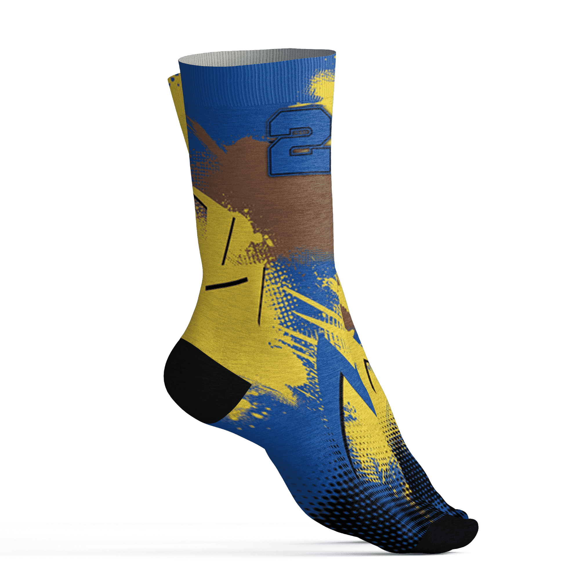 Low OG Canary TVSC 1s Socks Match Graffiti Wallpapers 23 3D All-Over Print - NastyJamz