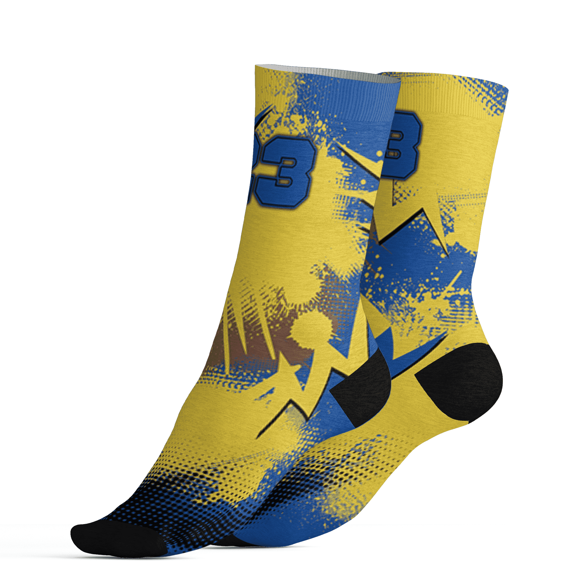 Low OG Canary TVSC 1s Socks Match Graffiti Wallpapers 23 3D All-Over Print - NastyJamz