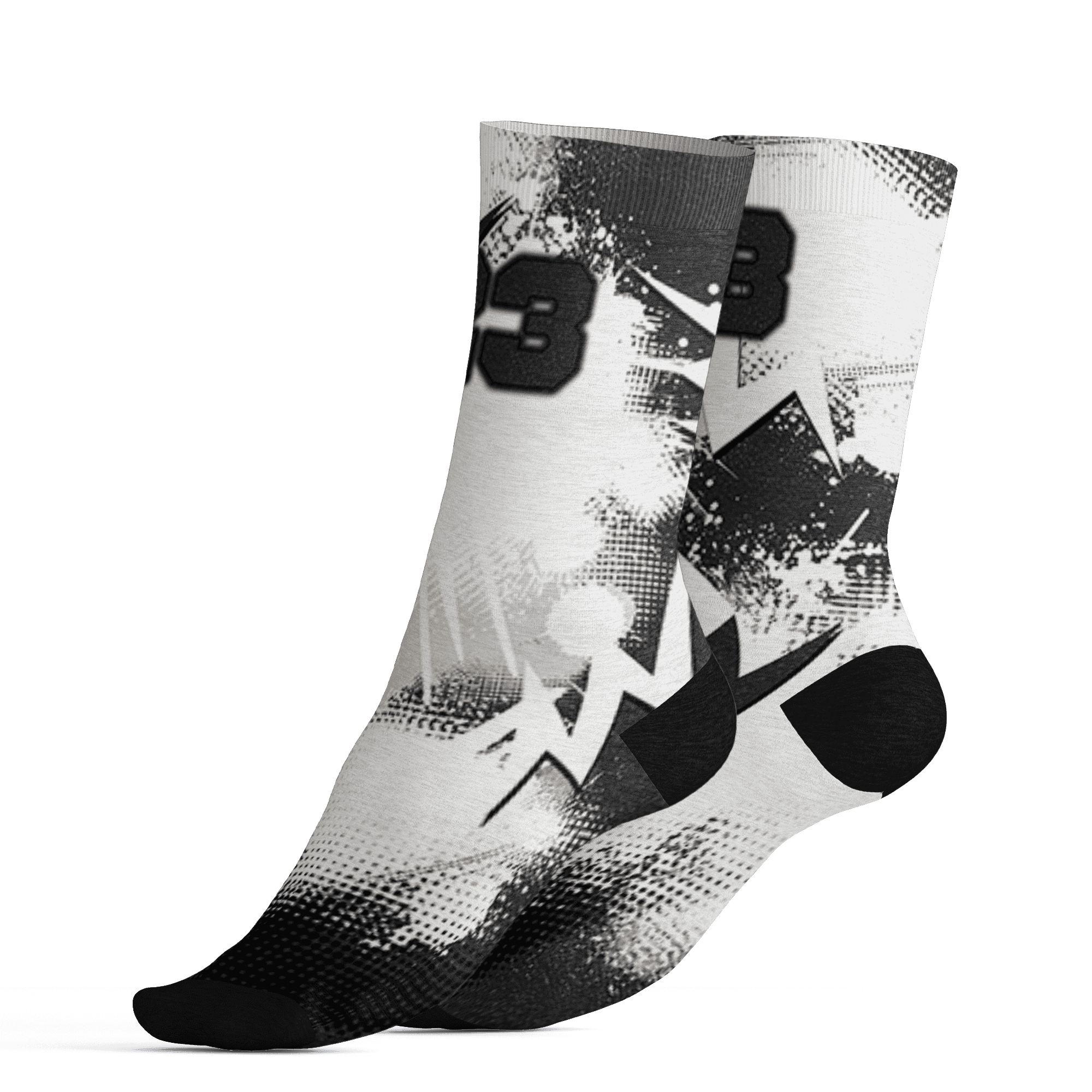 Quaiii 54 3s Socks Match Graffiti Wallpapers 23 3D All-Over Print - NastyJamz