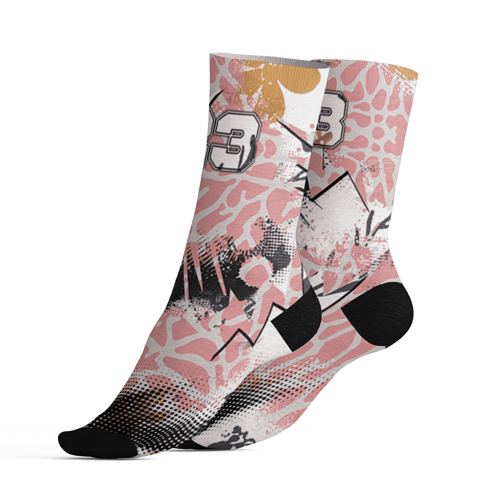 Red Stardust 3s Socks Match Graffiti Wallpapers 23 3D All-Over Print - NastyJamz