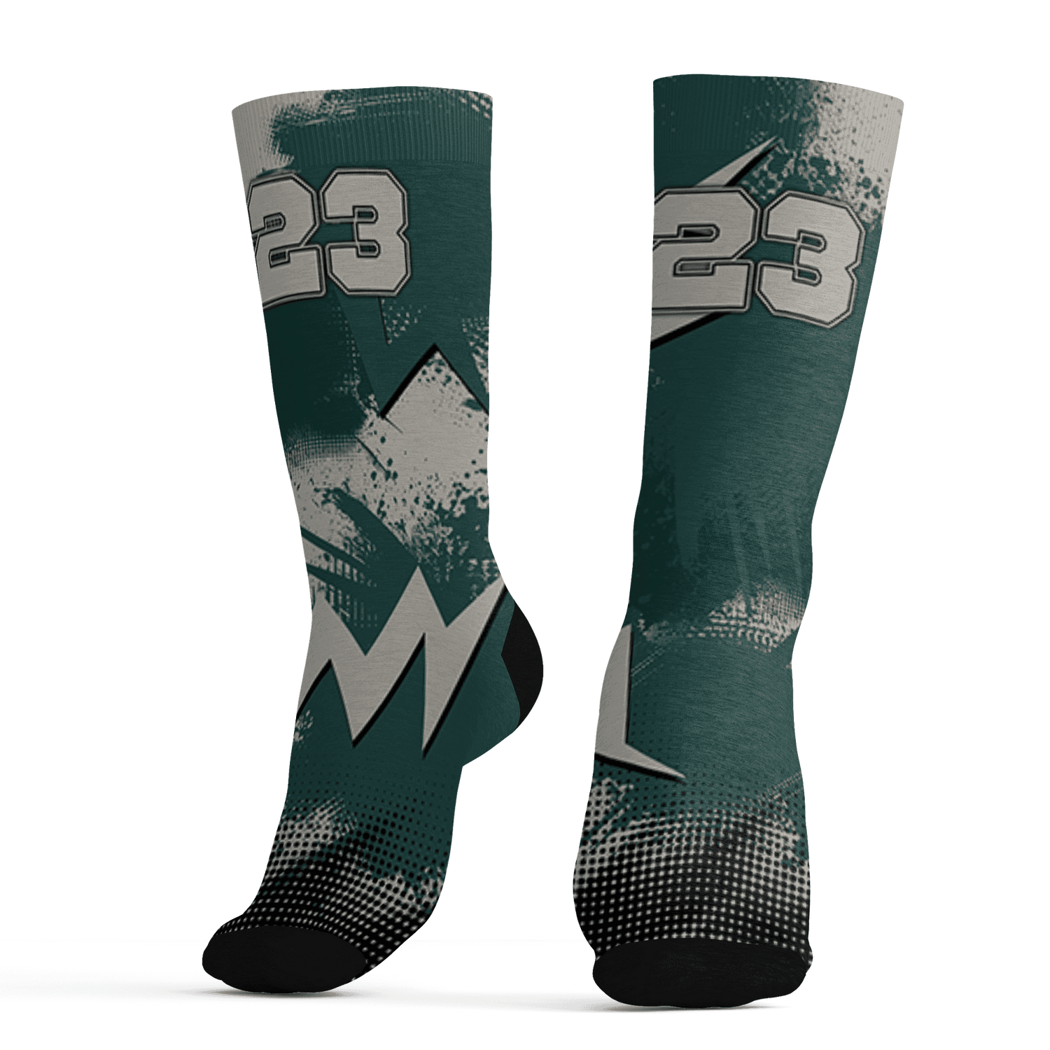Oxidized Green 4s Socks Match Graffiti Wallpapers 23 3D All-Over Print - NastyJamz