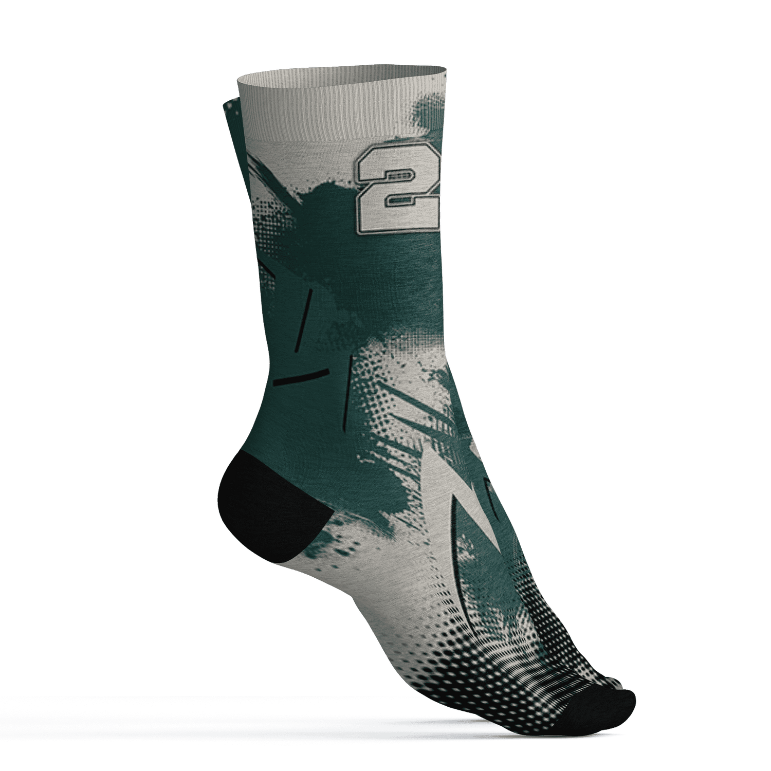Oxidized Green 4s Socks Match Graffiti Wallpapers 23 3D All-Over Print - NastyJamz