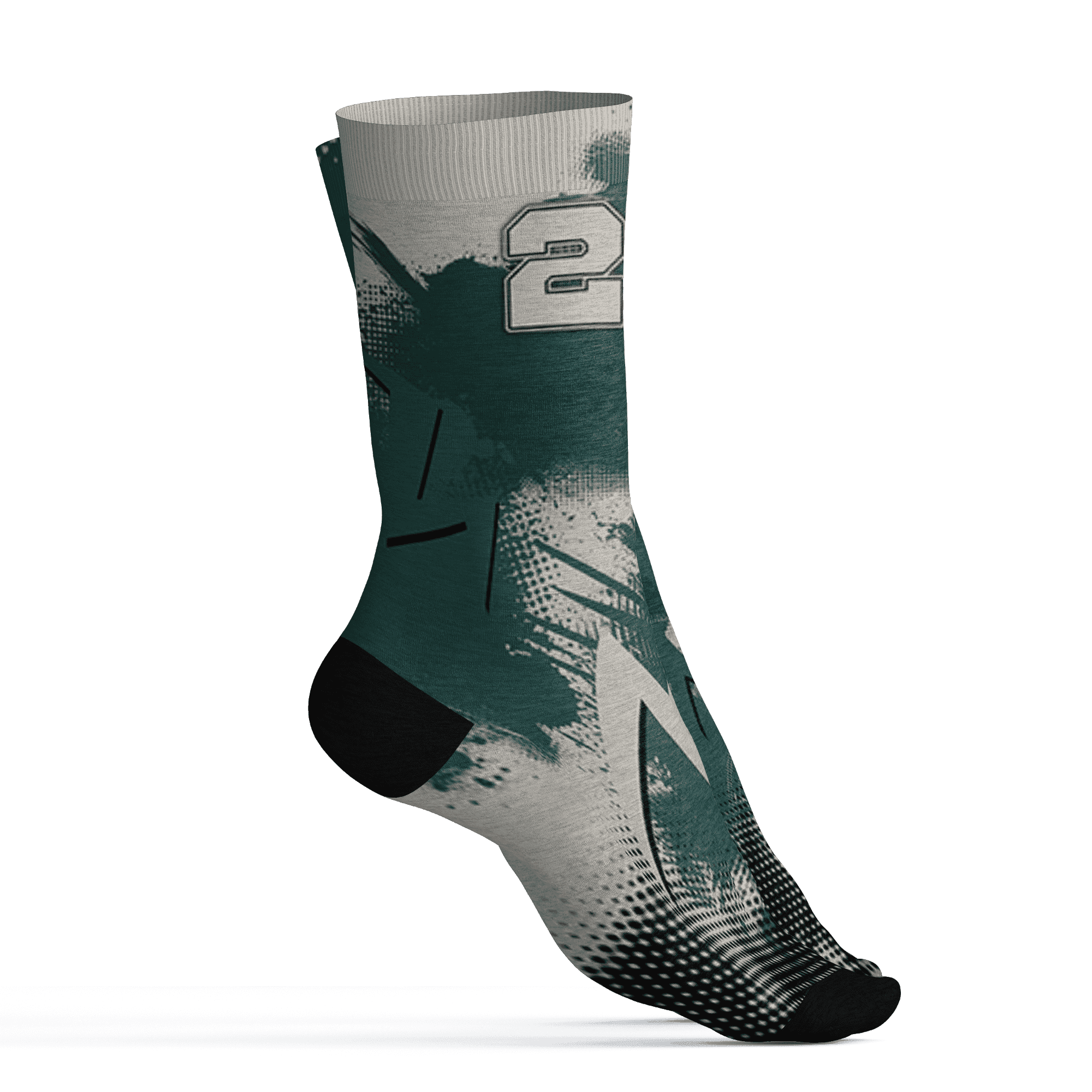 Oxidized Green 4s Socks Match Graffiti Wallpapers 23 3D All-Over Print - NastyJamz
