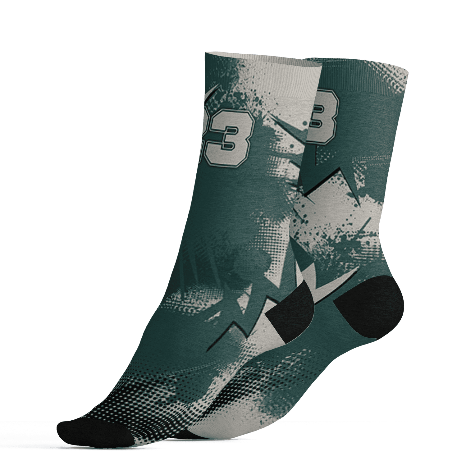 Oxidized Green 4s Socks Match Graffiti Wallpapers 23 3D All-Over Print - NastyJamz