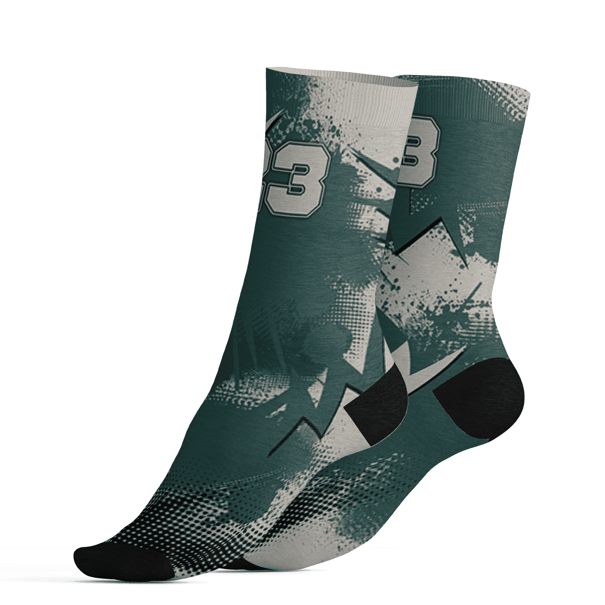 Oxidized Green 4s Socks Match Graffiti Wallpapers 23 3D All-Over Print - NastyJamz