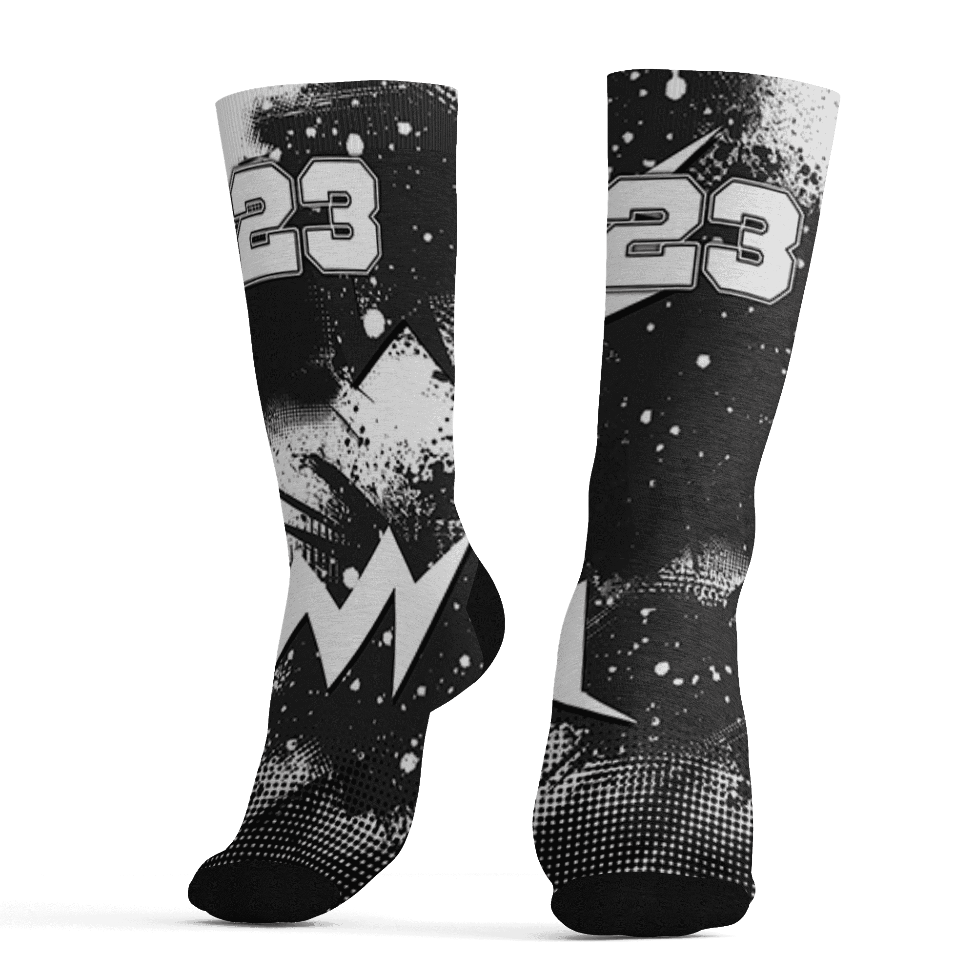 AJ 6 Reverse Oreo Socks Match Graffiti Wallpapers 23 3D All-Over Print - NastyJamz