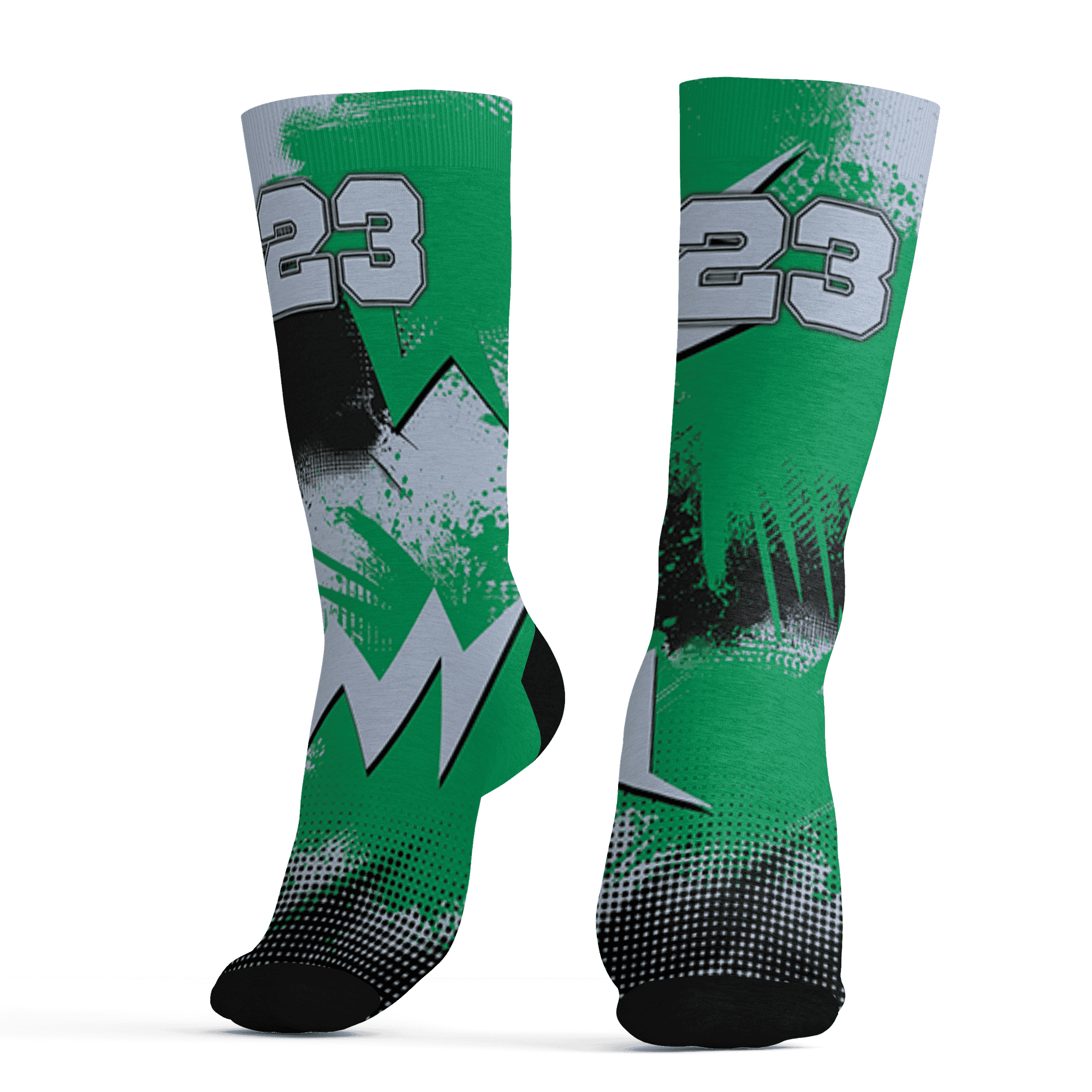 Lucky Green 5s Socks Match Graffiti Wallpapers 23 3D All-Over Print - NastyJamz