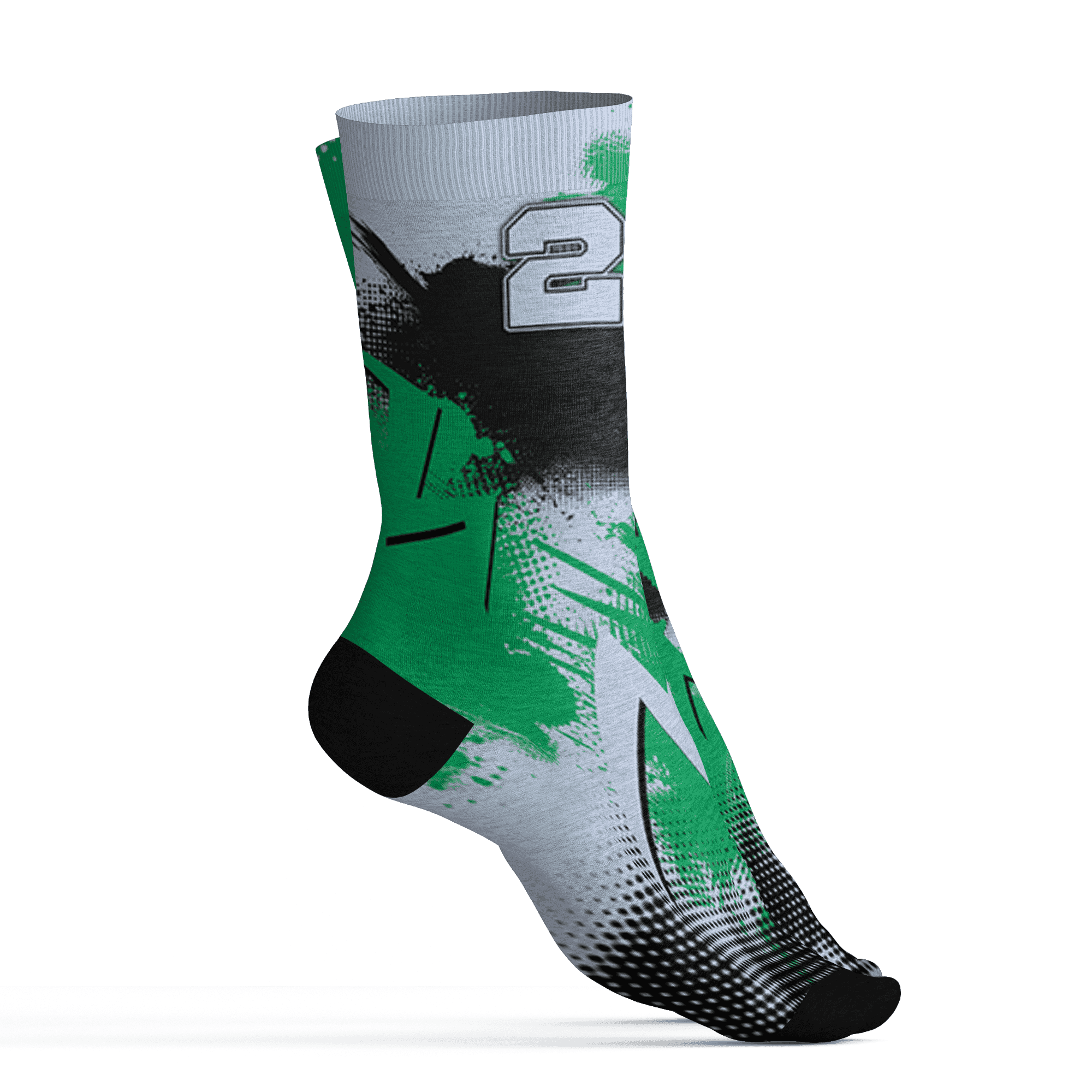 Lucky Green 5s Socks Match Graffiti Wallpapers 23 3D All-Over Print - NastyJamz