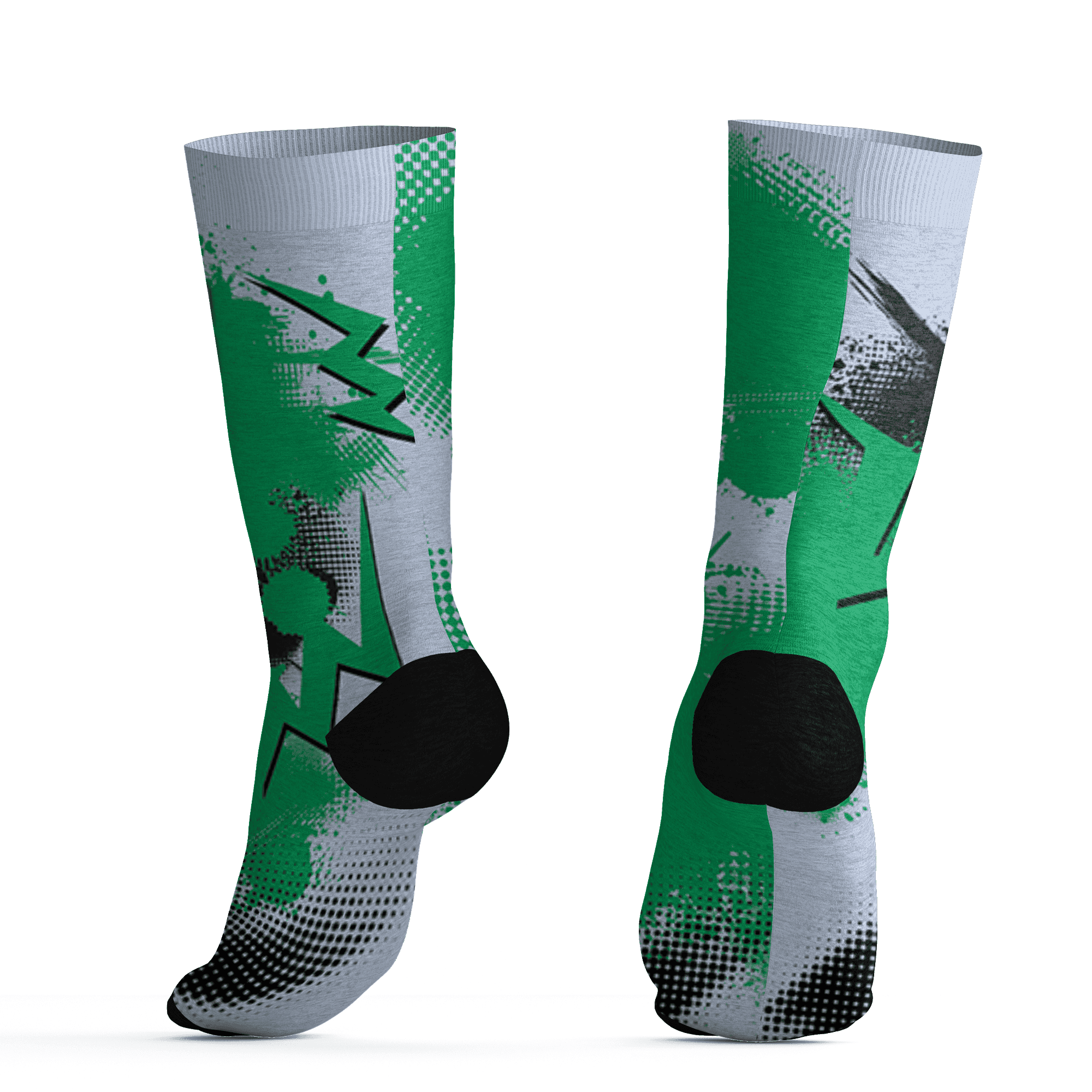 Lucky Green 5s Socks Match Graffiti Wallpapers 23 3D All-Over Print - NastyJamz
