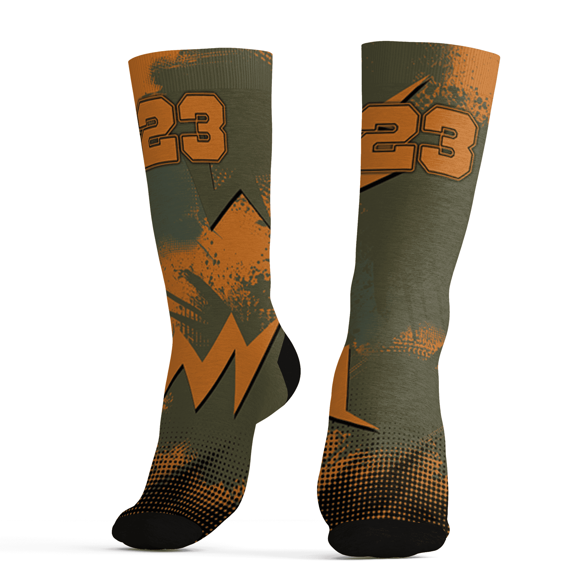 Olive 5s Socks Match Graffiti Wallpapers 23 3D All-Over Print - NastyJamz
