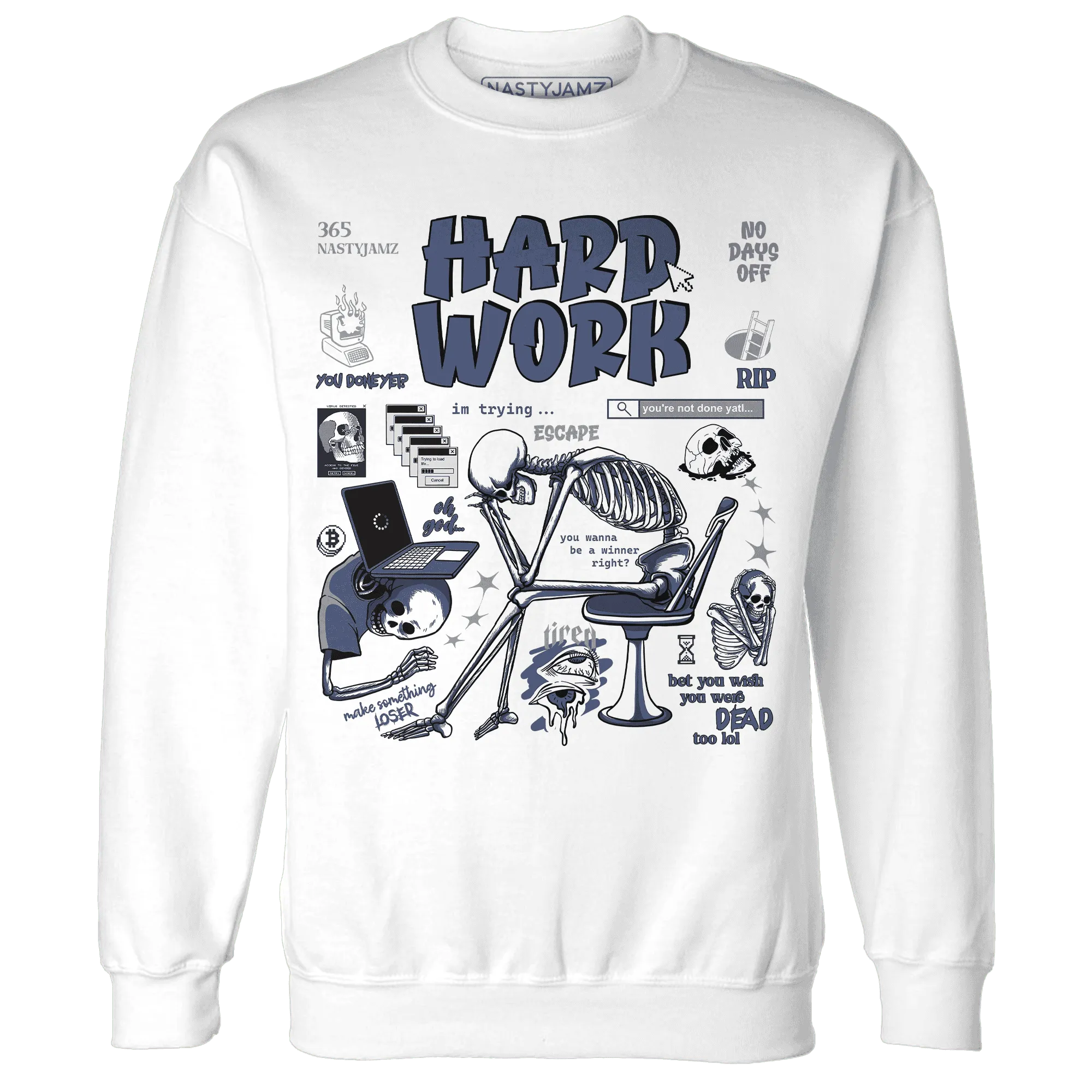 Low-Diffused-Blue-11s-NastyJamz-Sweatshirt-Match-Hard-Work