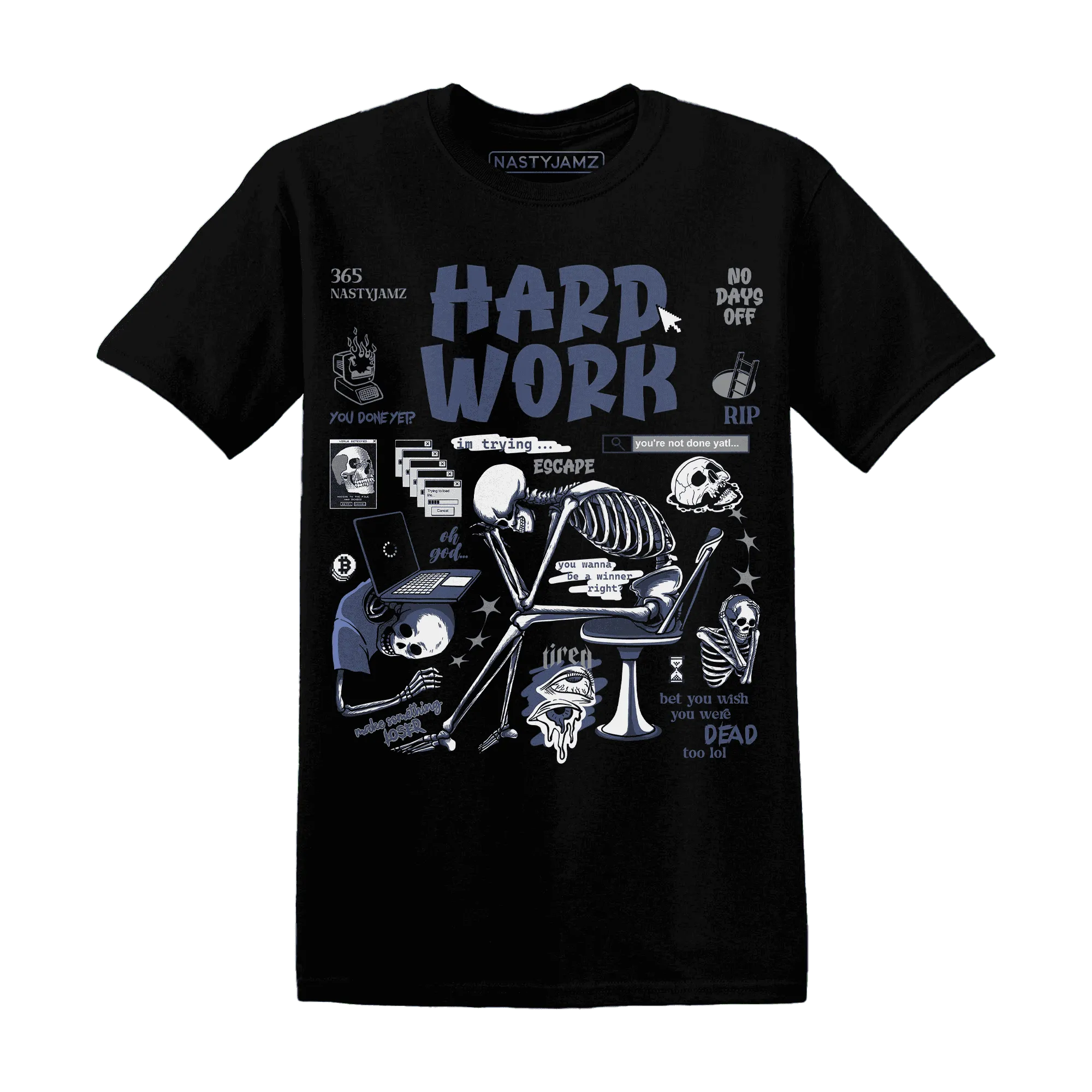 Low-Diffused-Blue-11s-NastyJamz-T-Shirt-Match-Hard-Work