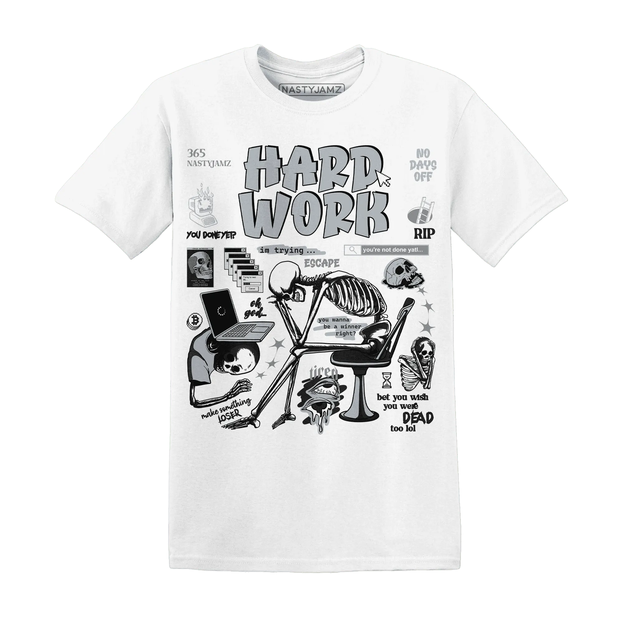 NastyJamz-Wolf-Grey-12s-T-Shirt-Match-Hard-Work
