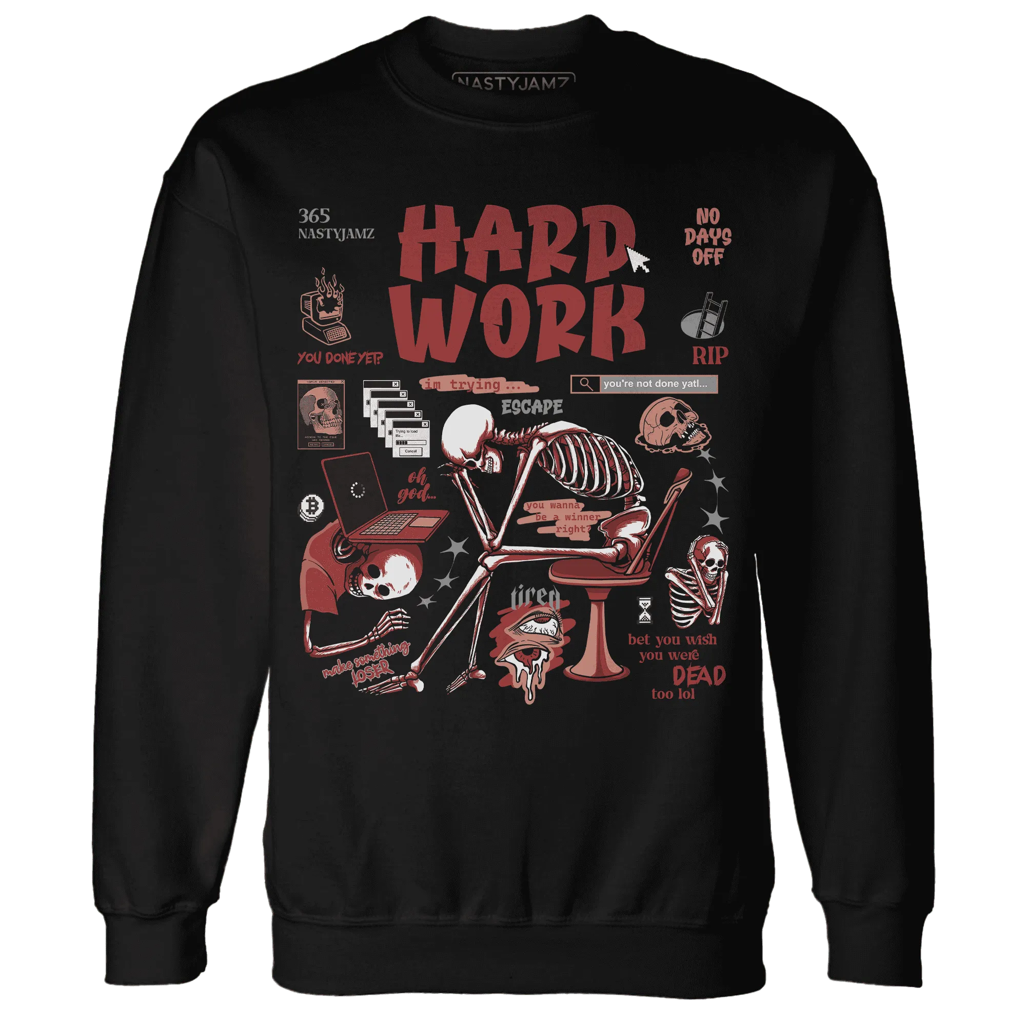 Dune-Red-13s-NastyJamz-Sweatshirt-Match-Hard-Work