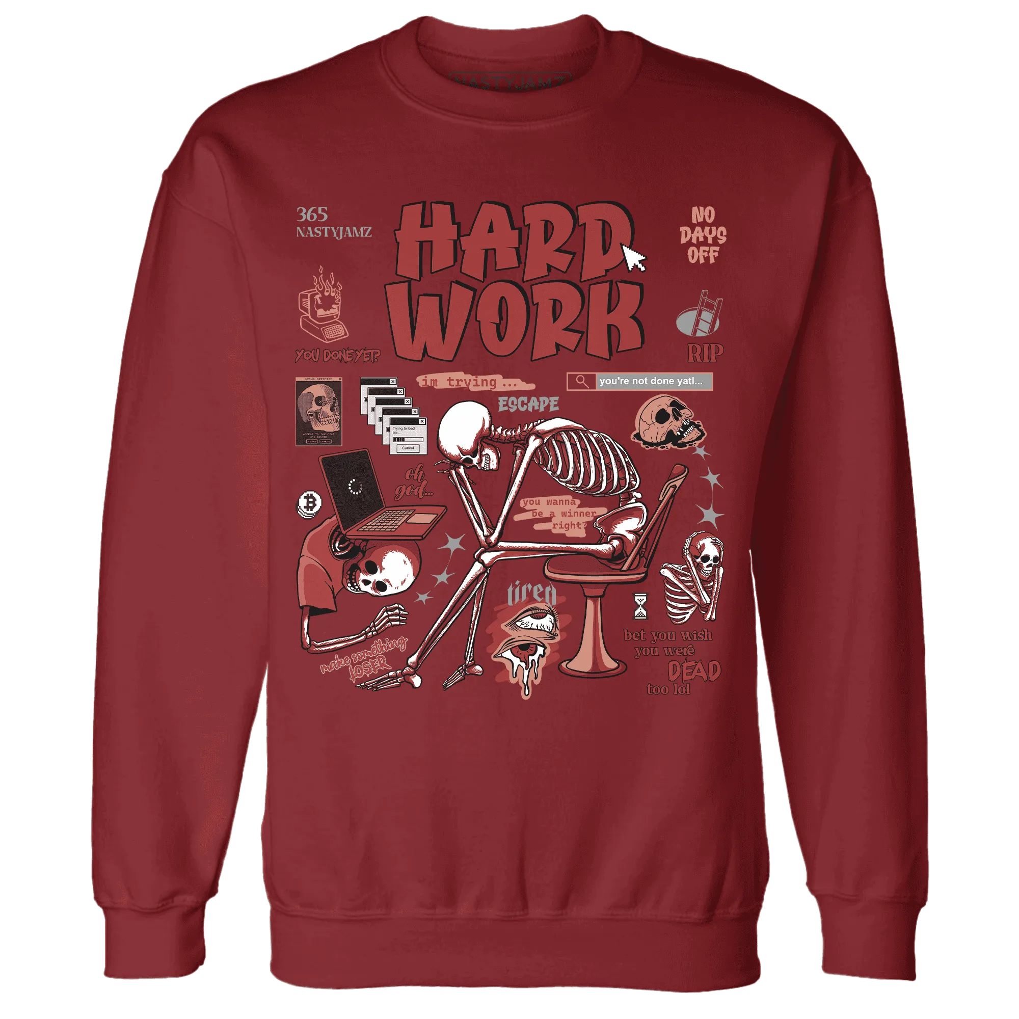 Dune-Red-13s-NastyJamz-Sweatshirt-Match-Hard-Work
