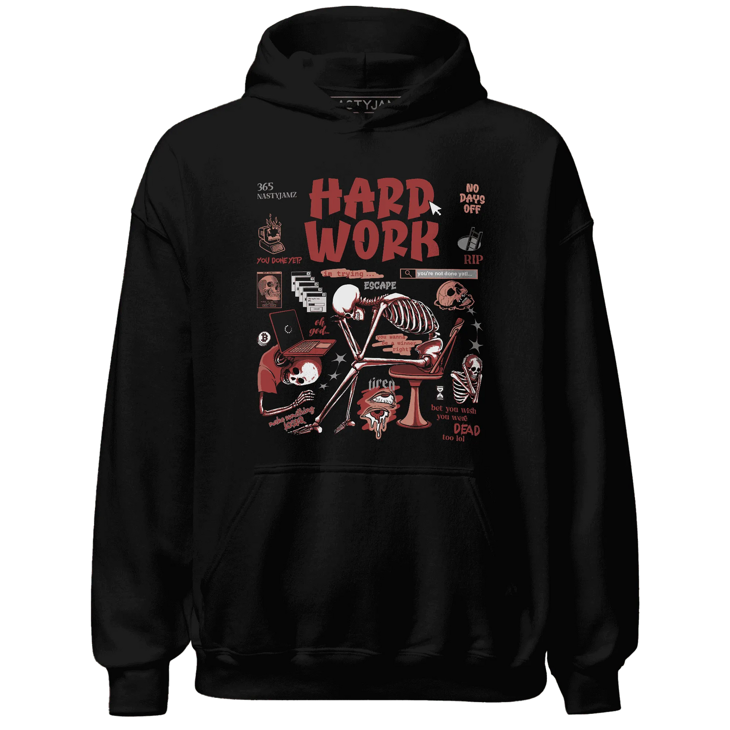 NastyJamz-Dune-Red-13s-Hoodie-Match-Hard-Work