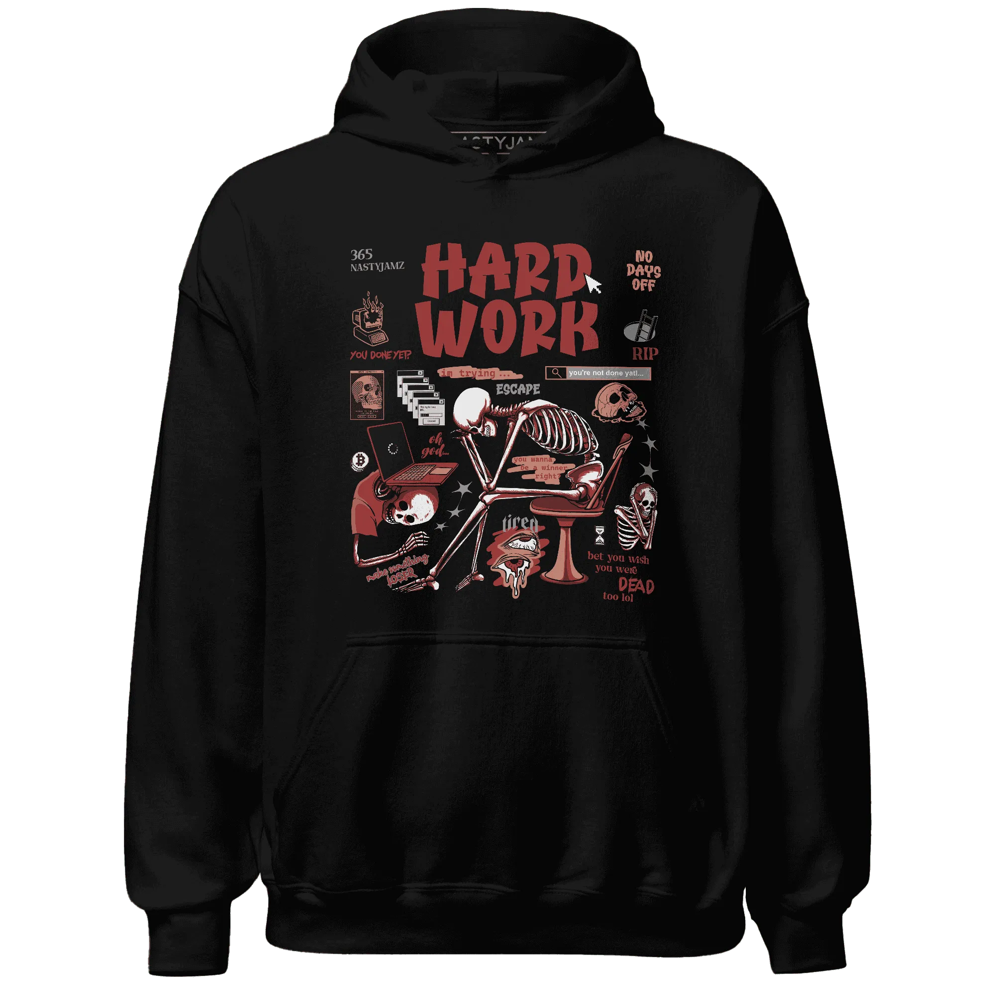 NastyJamz-Dune-Red-13s-Hoodie-Match-Hard-Work