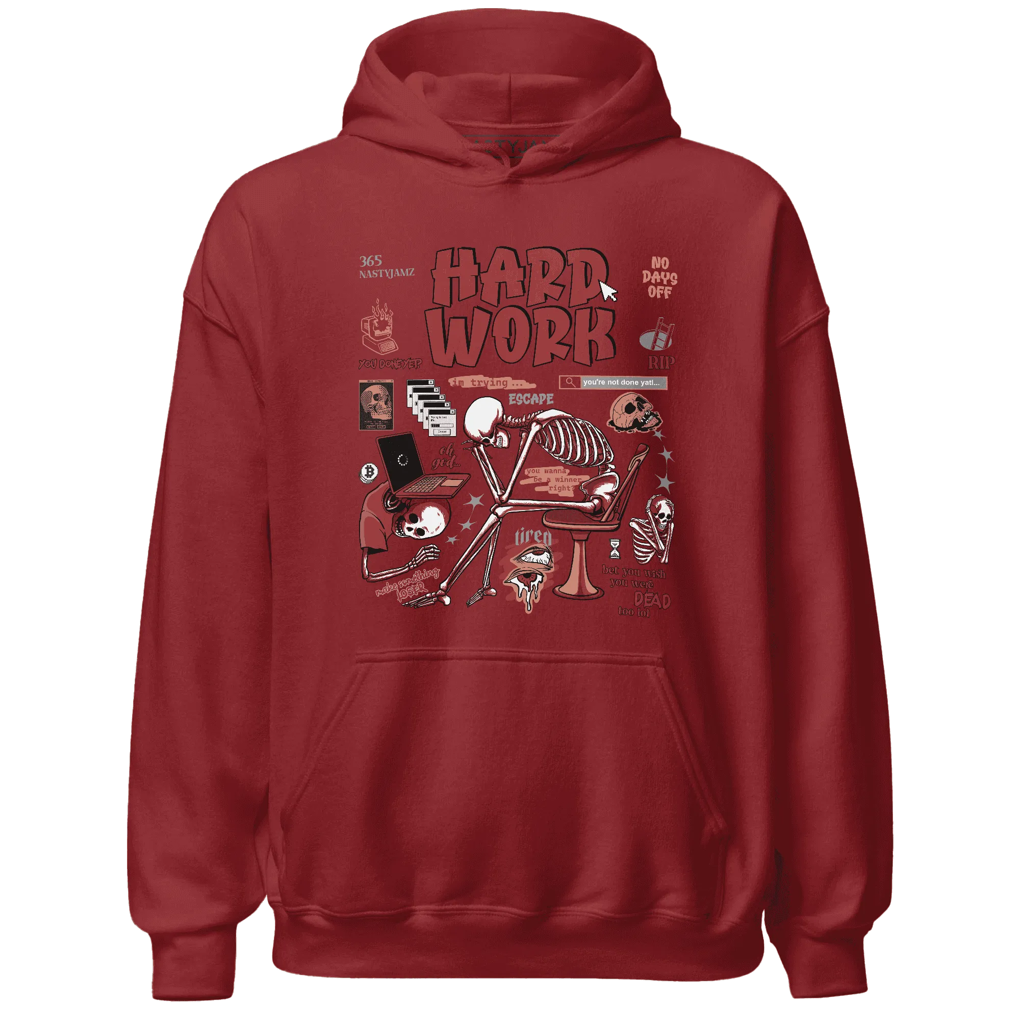 NastyJamz-Dune-Red-13s-Hoodie-Match-Hard-Work