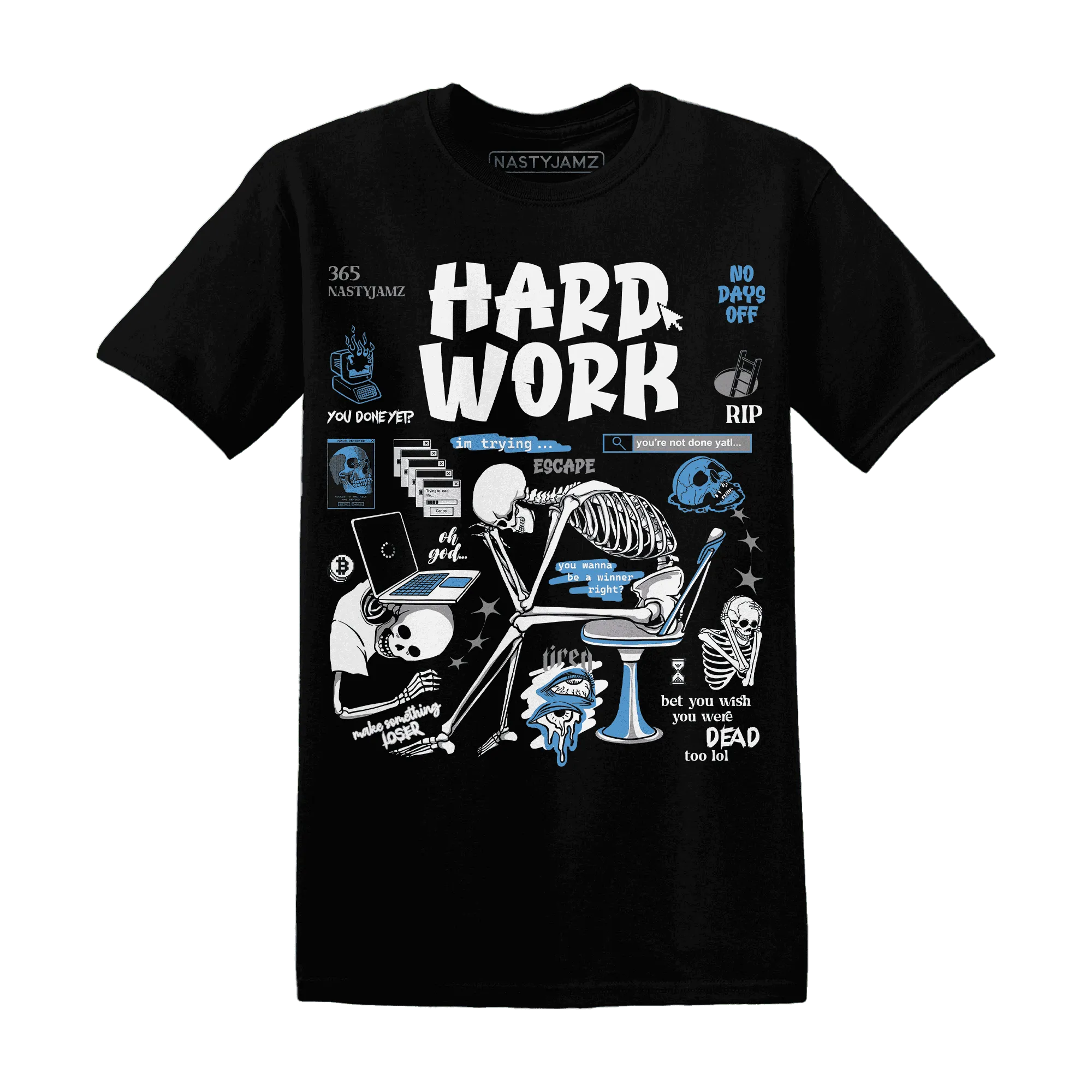 NastyJamz-Carolina-Blue-Univercitii-17s-T-Shirt-Match-Hard-Work