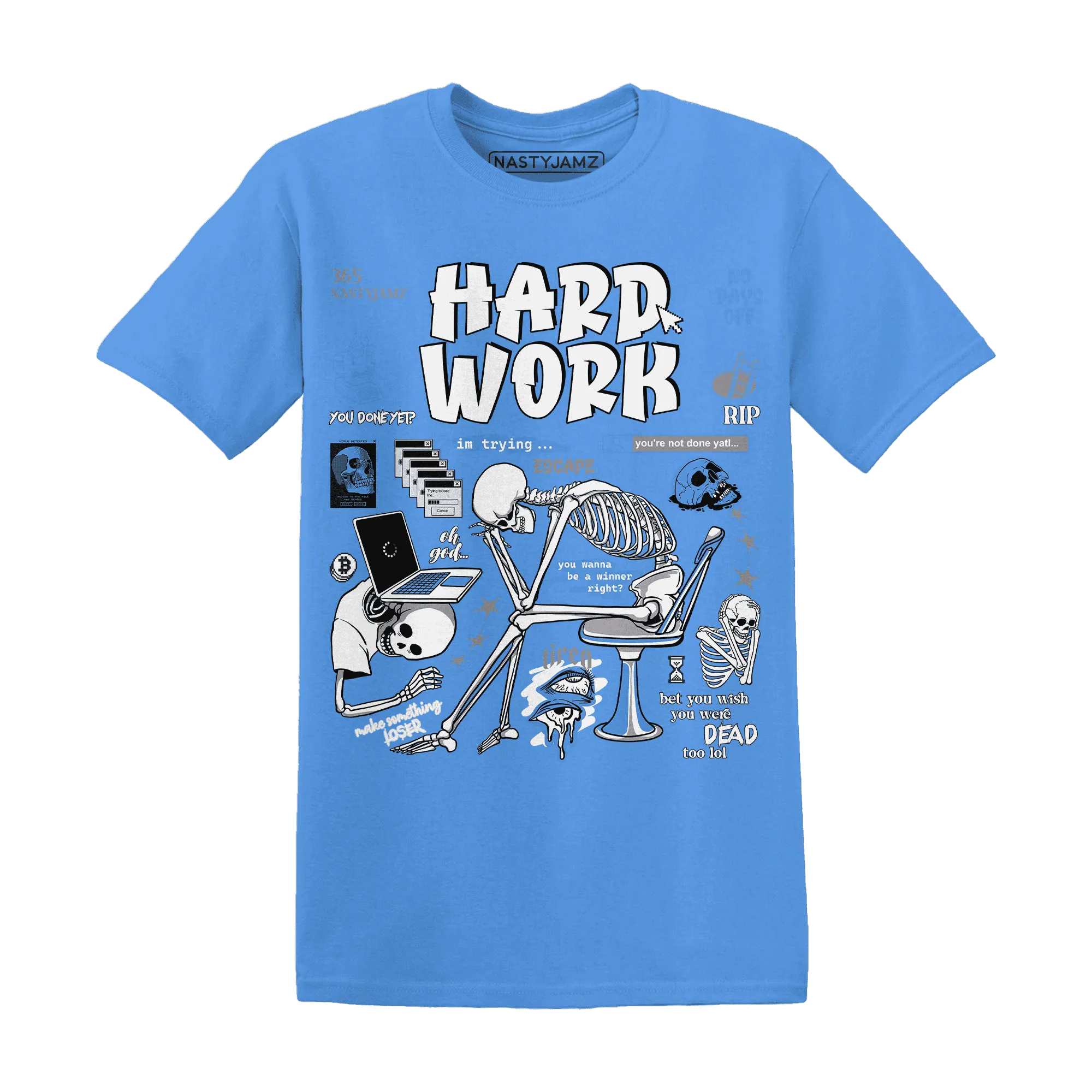 Carolina-Blue-Univercitii-17s-NastyJamz-T-Shirt-Match-Hard-Work