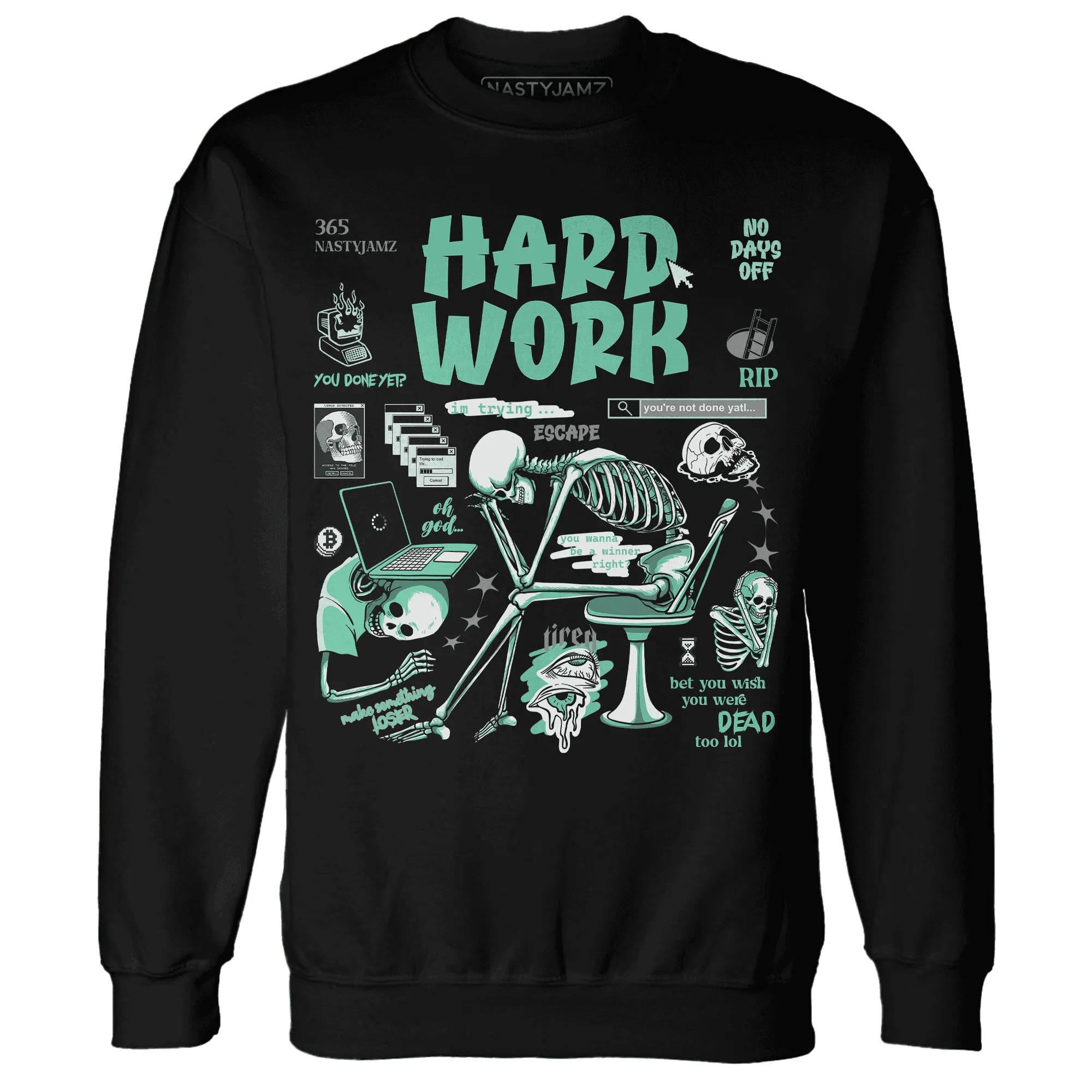 NastyJamz-High-OG-Green-Glow-1s-Sweatshirt-Match-Hard-Work