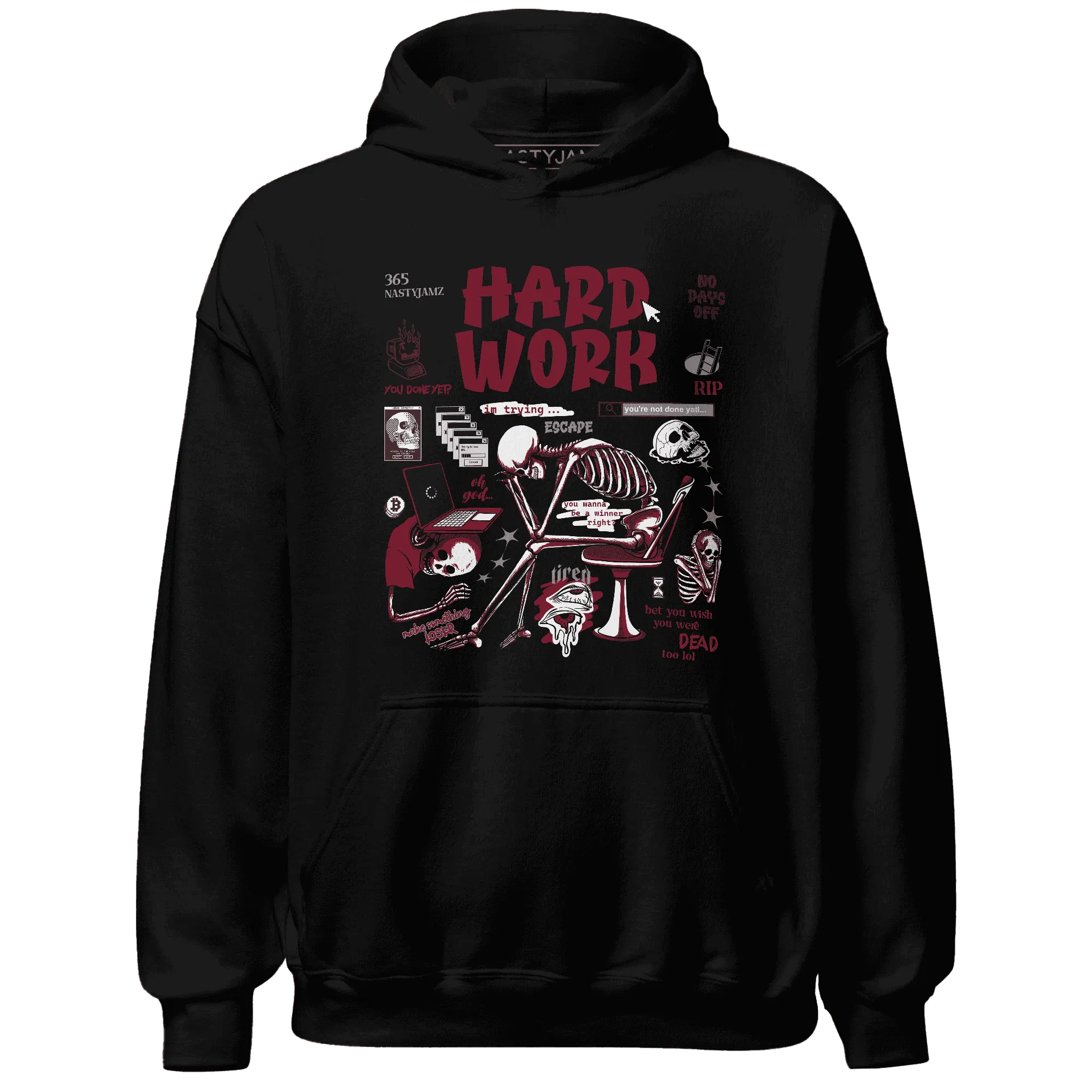 NastyJamz-High-White-Team-Red-1s-Hoodie-Match-Hard-Work