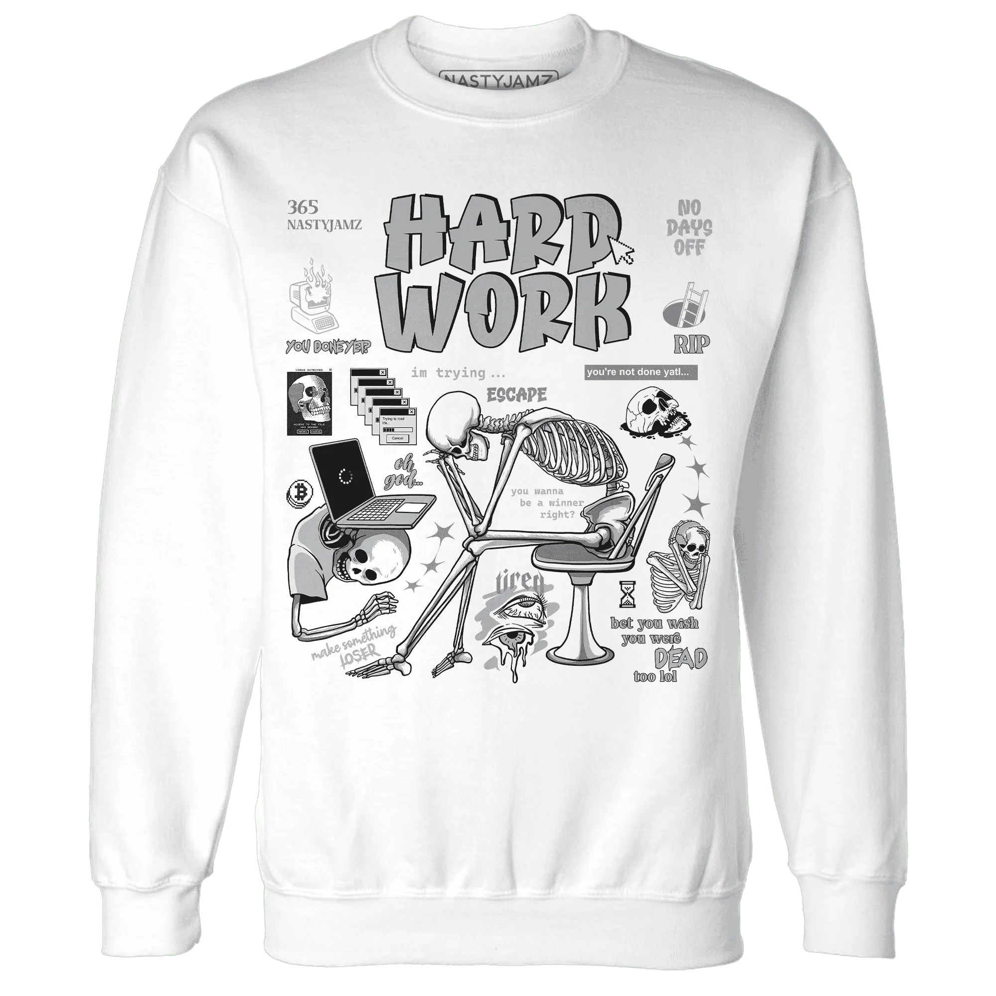 NastyJamz-Wolf-Grey-1s-Sweatshirt-Match-Hard-Work