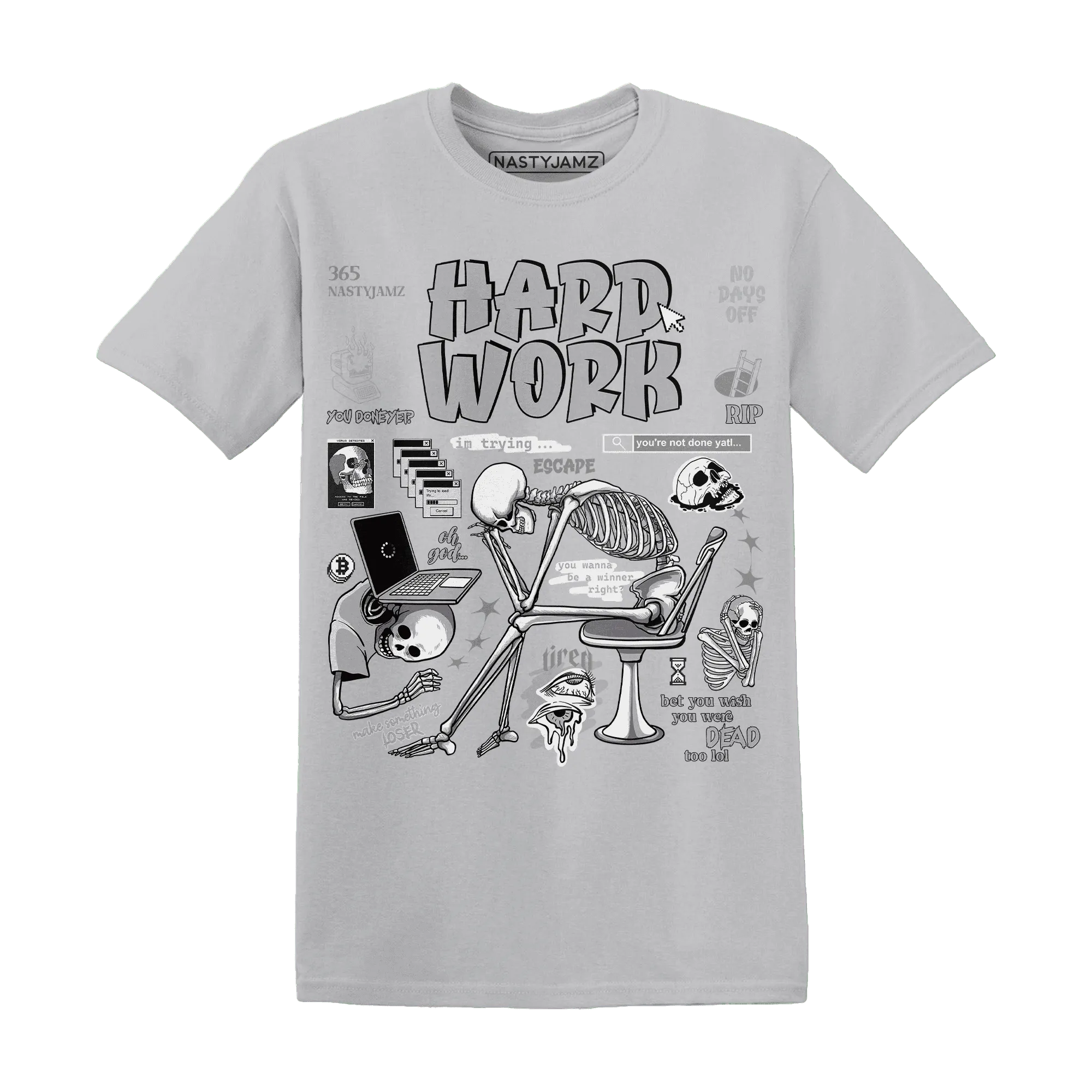 NastyJamz-Wolf-Grey-1s-T-Shirt-Match-Hard-Work
