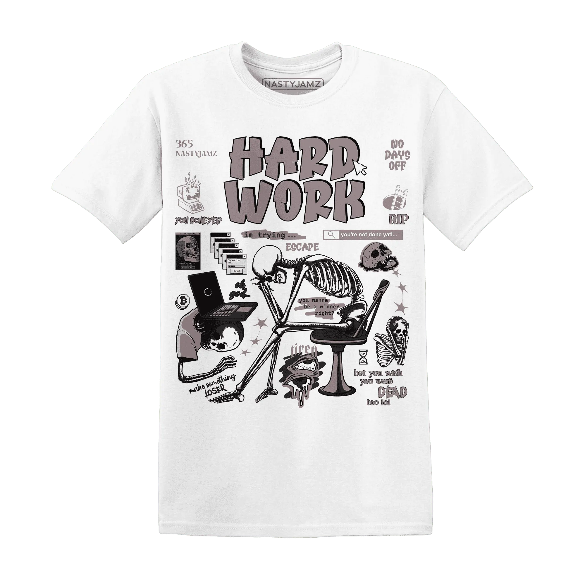 NastyJamz-Black-Violet-Ore-3s-T-Shirt-Match-Hard-Work