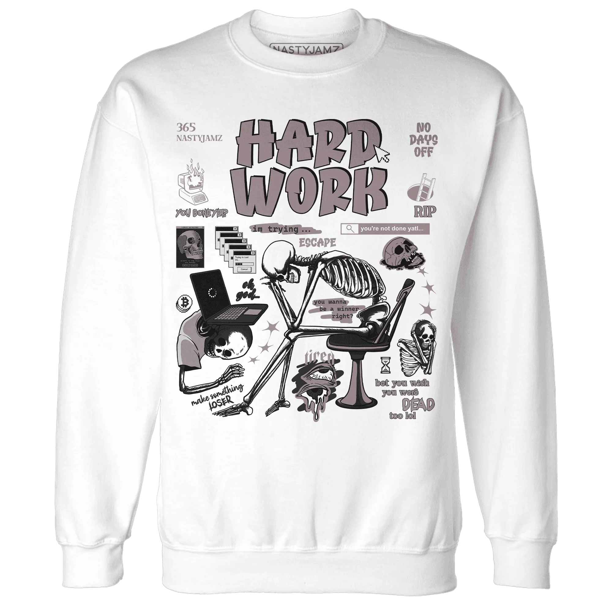 NastyJamz-Black-Violet-Ore-3s-Sweatshirt-Match-Hard-Work
