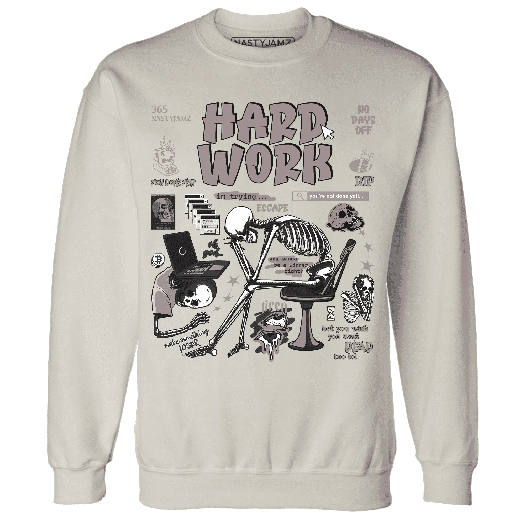 NastyJamz-Black-Violet-Ore-3s-Sweatshirt-Match-Hard-Work