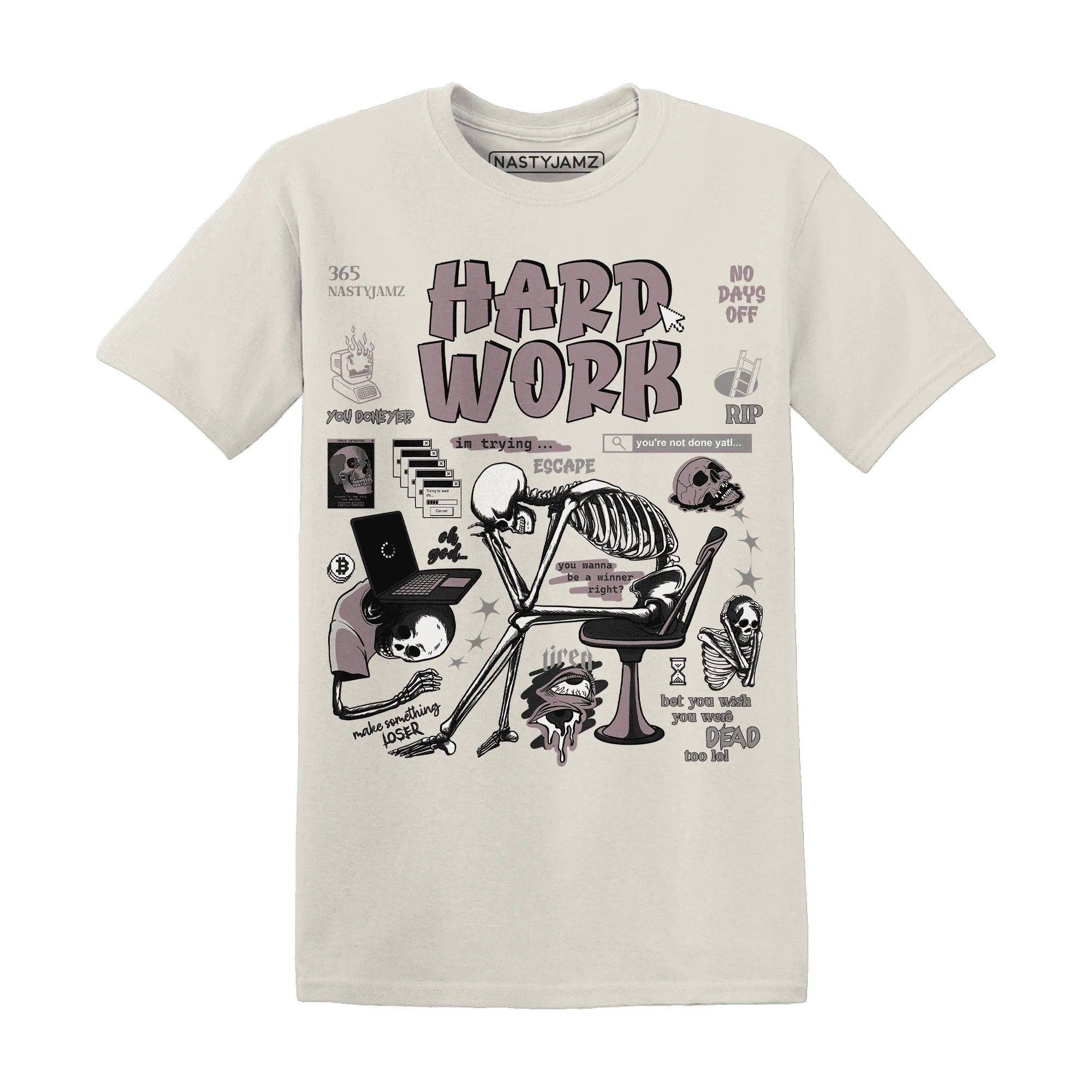 NastyJamz-Black-Violet-Ore-3s-T-Shirt-Match-Hard-Work