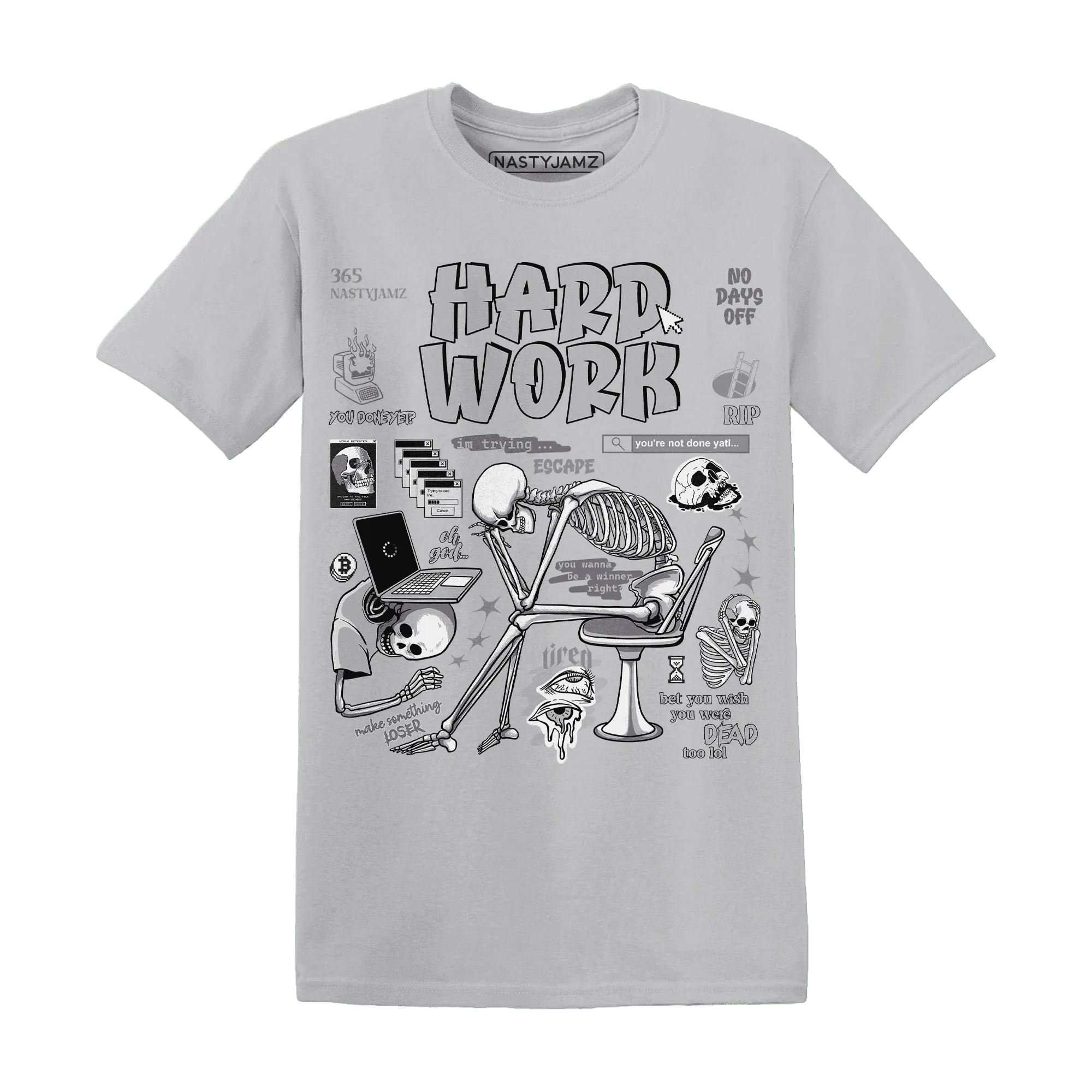 Cement-Grey-3s-NastyJamz-T-Shirt-Match-Hard-Work
