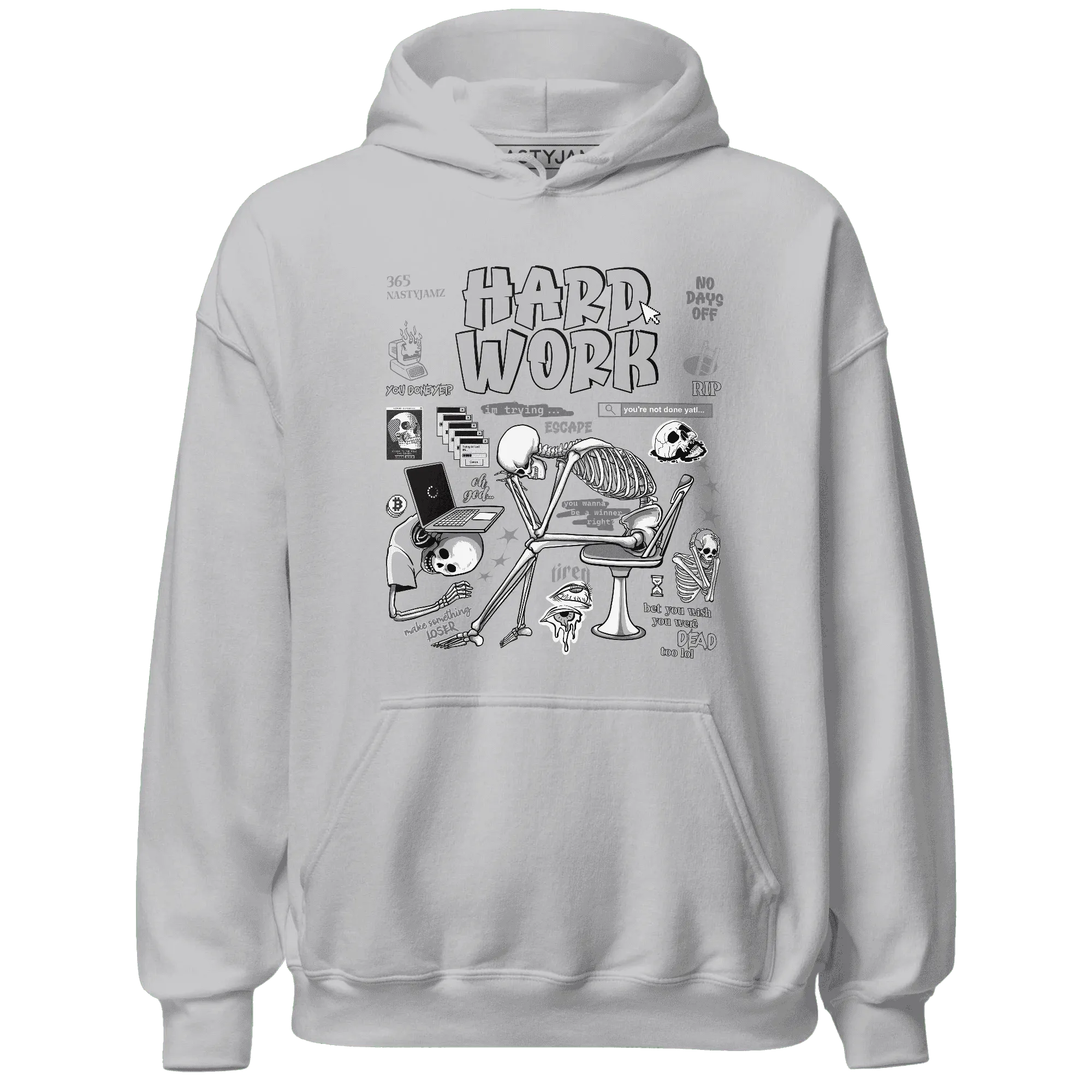 Cement-Grey-3s-NastyJamz-Hoodie-Match-Hard-Work