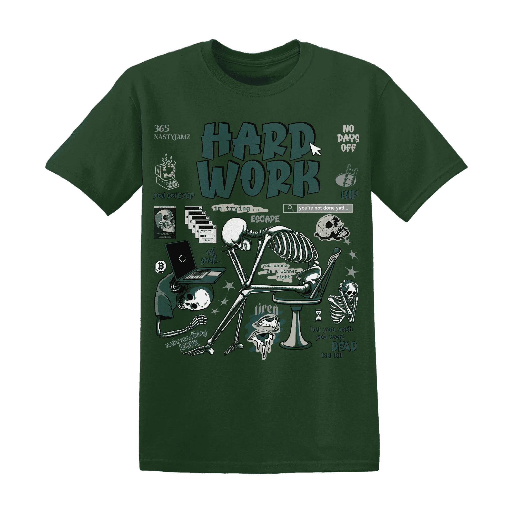 NastyJamz-Oxidized-Green-4s-T-Shirt-Match-Hard-Work