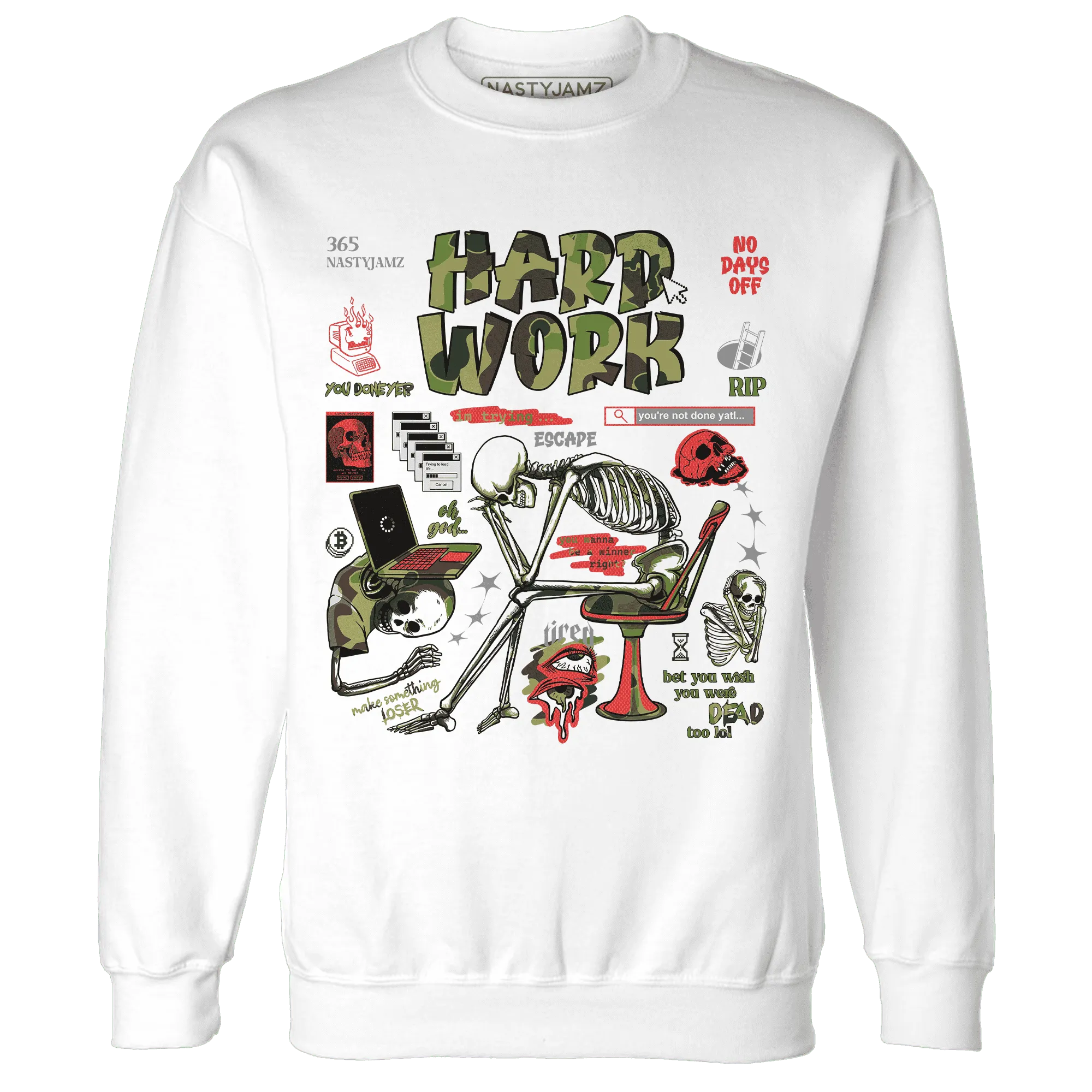 AM-90-Dark-Sage-Solar-Red-Sweatshirt-Match-Hard-Work
