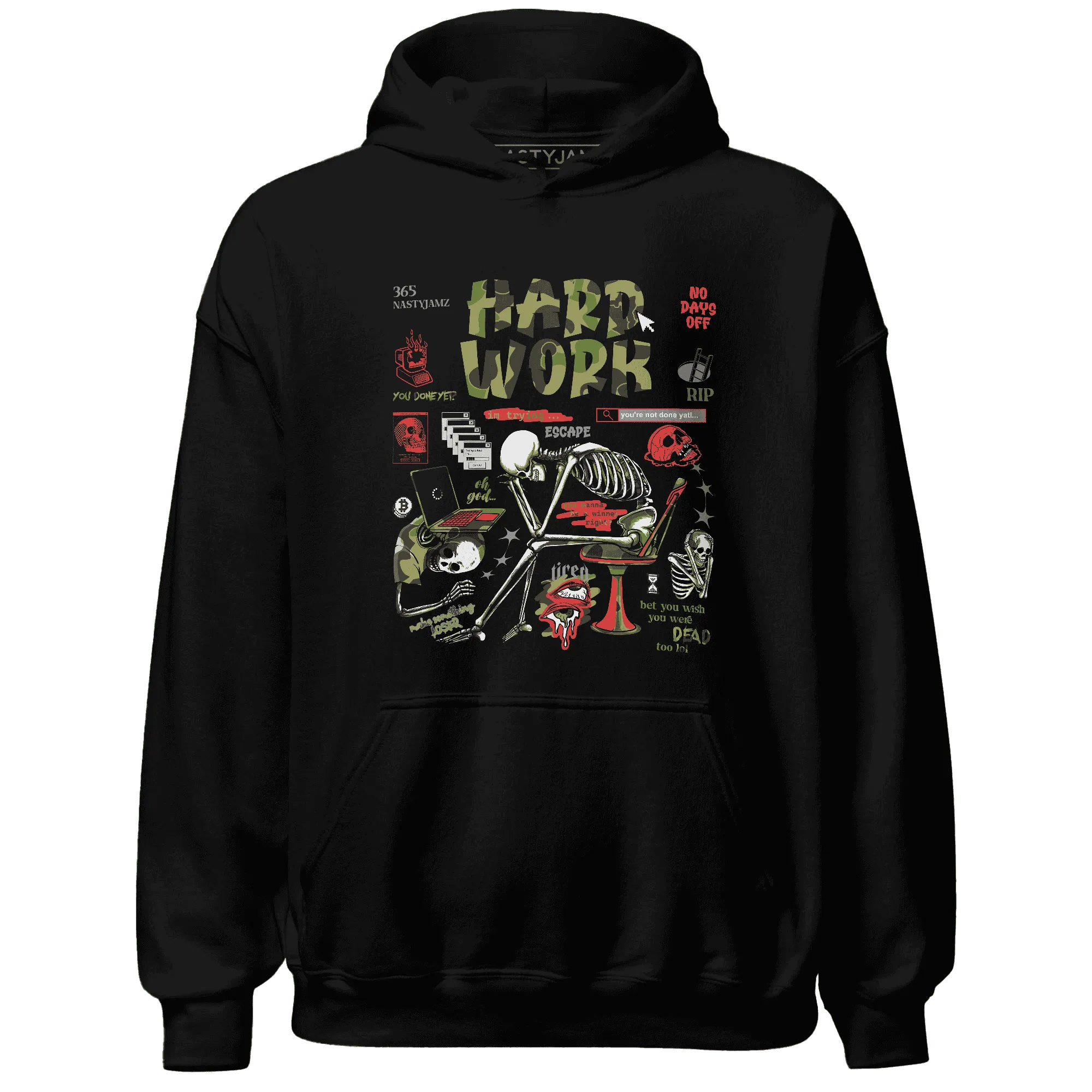 AM-90-Dark-Sage-Solar-Red-Hoodie-Match-Hard-Work
