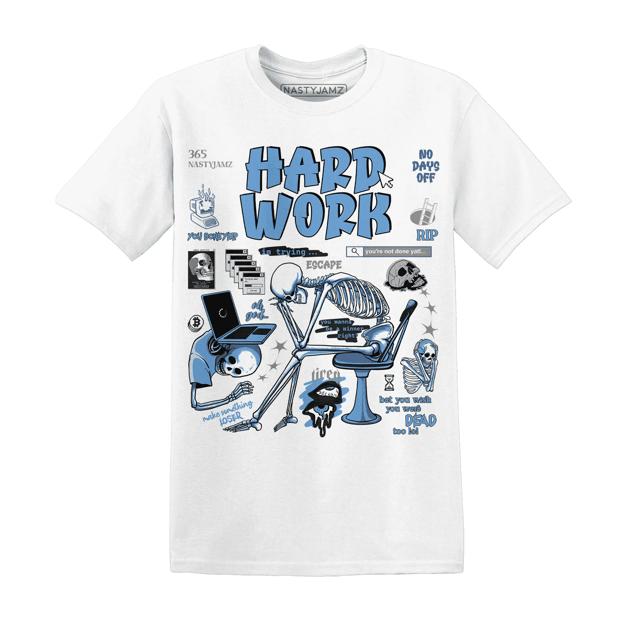 NastyJamz-AM-Plus-Black-Univercitii-Blue-T-Shirt-Match-Hard-Work